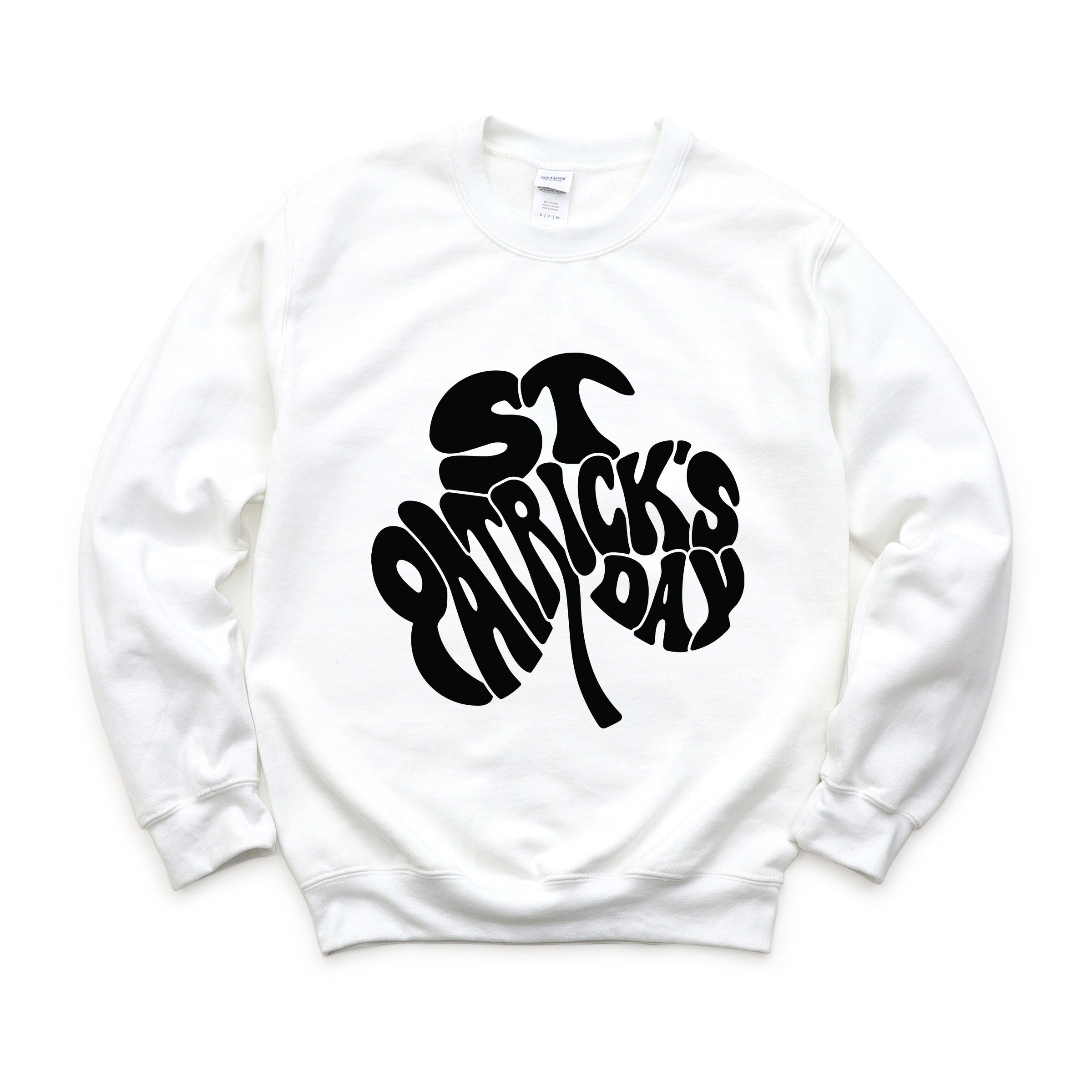 St. Patrick's Day Word Shamrock -  Womens Graphic Sweatshirt