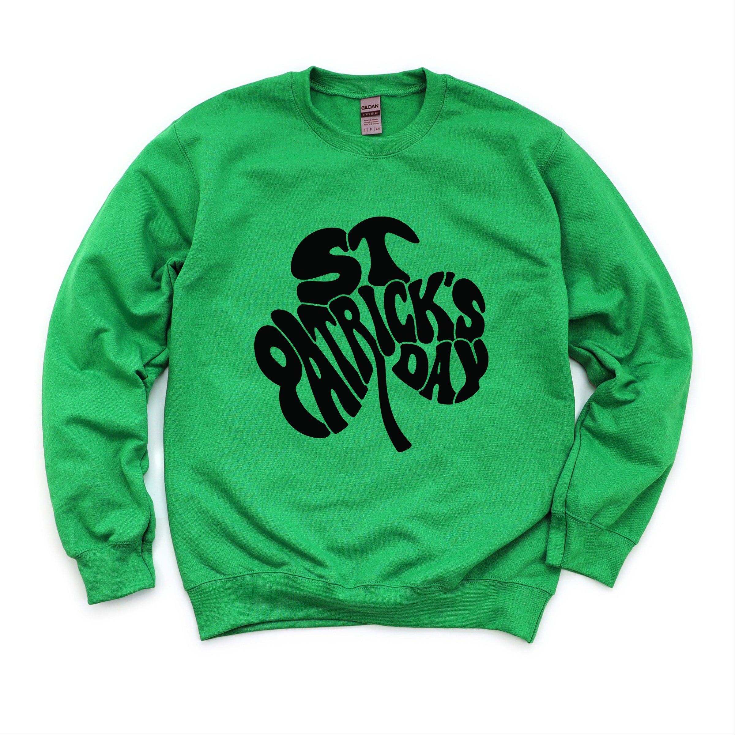 St. Patrick's Day Word Shamrock -  Womens Graphic Sweatshirt