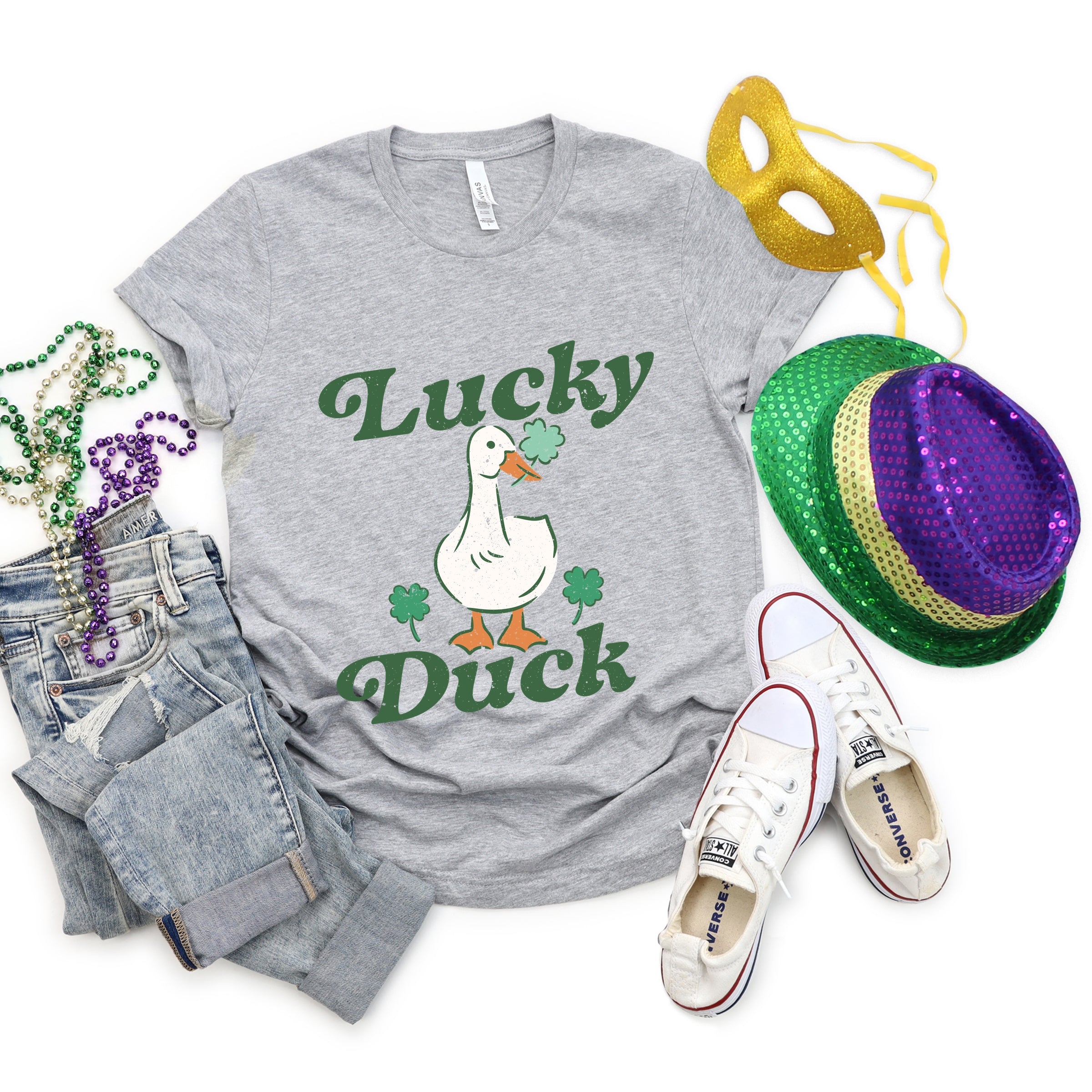 Lucky Duck - Women's Short Sleeve Graphic T-Shirt