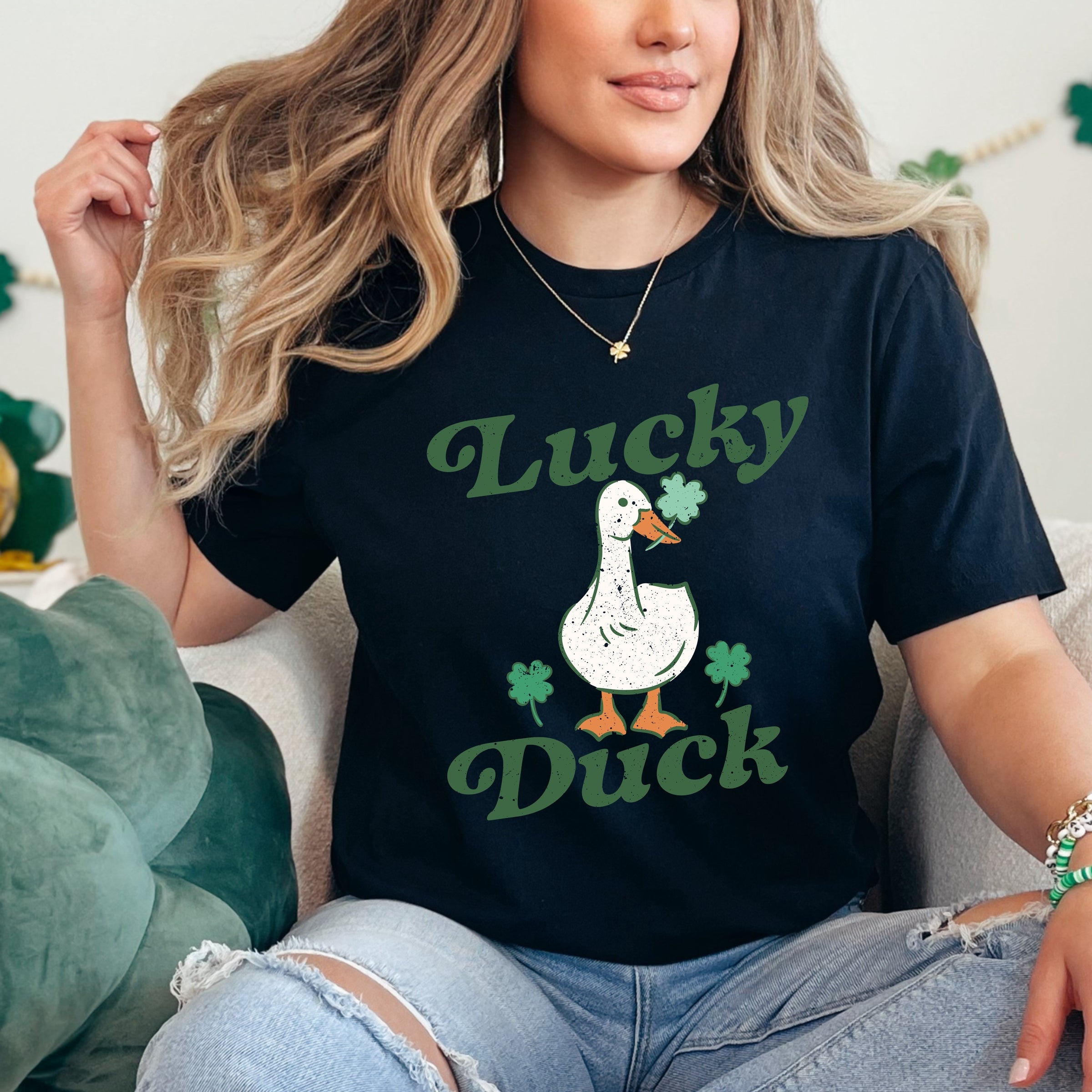 Lucky Duck - Women's Short Sleeve Graphic T-Shirt