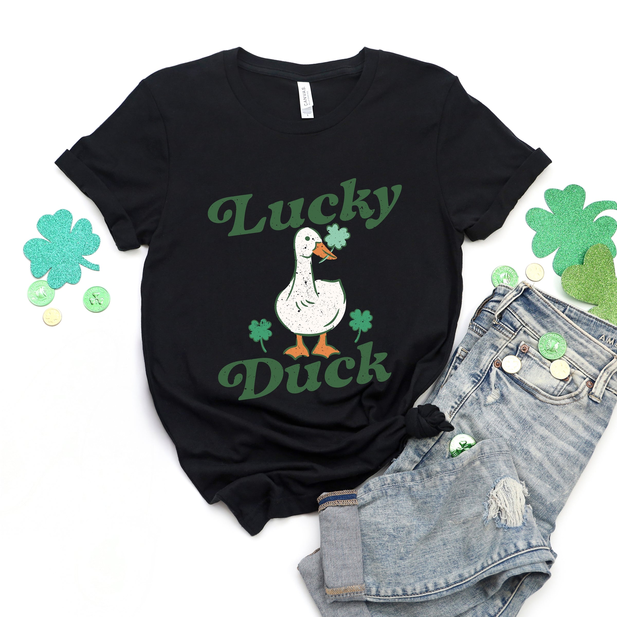 Lucky Duck - Women's Short Sleeve Graphic T-Shirt