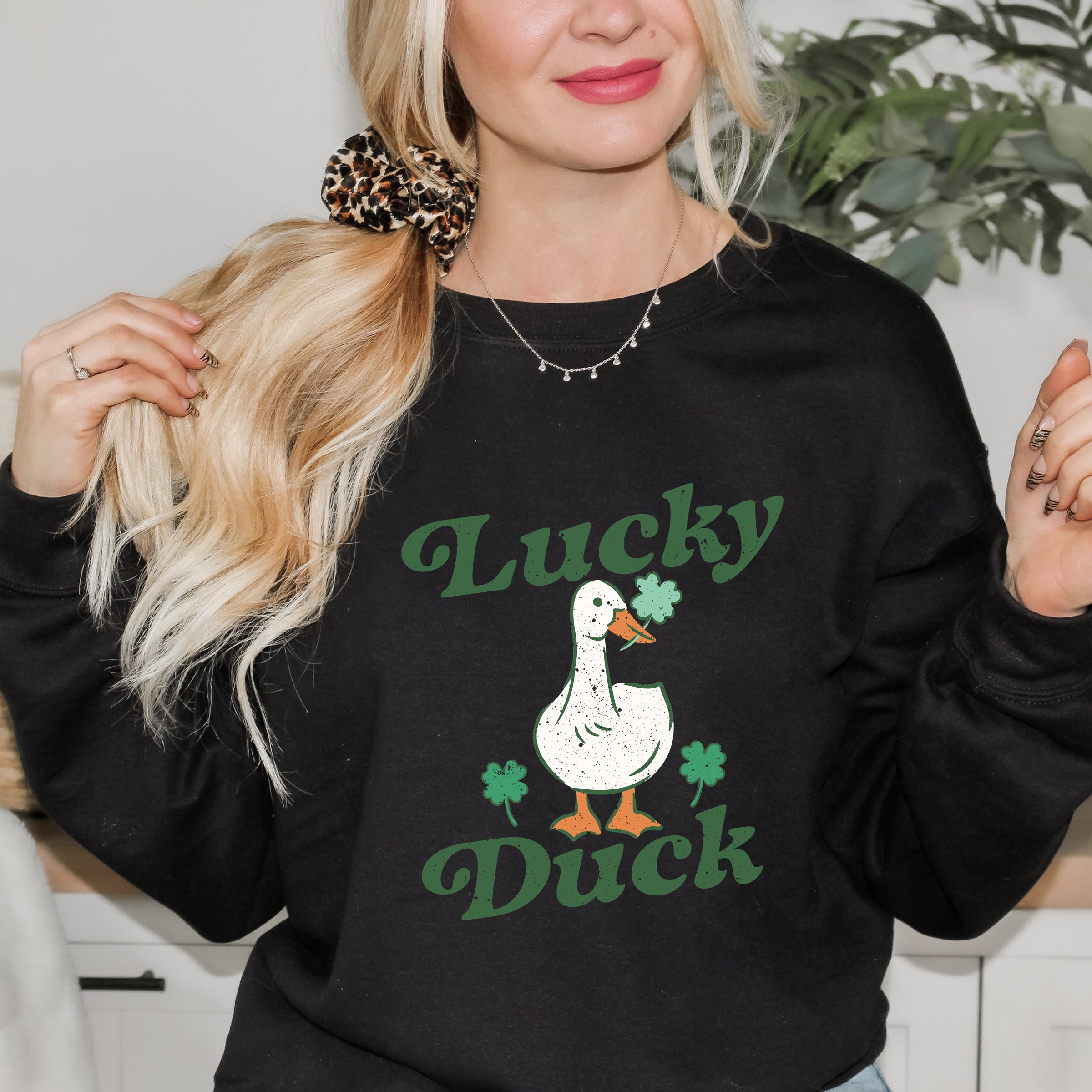 Lucky Duck - Women's Graphic Sweatshirt