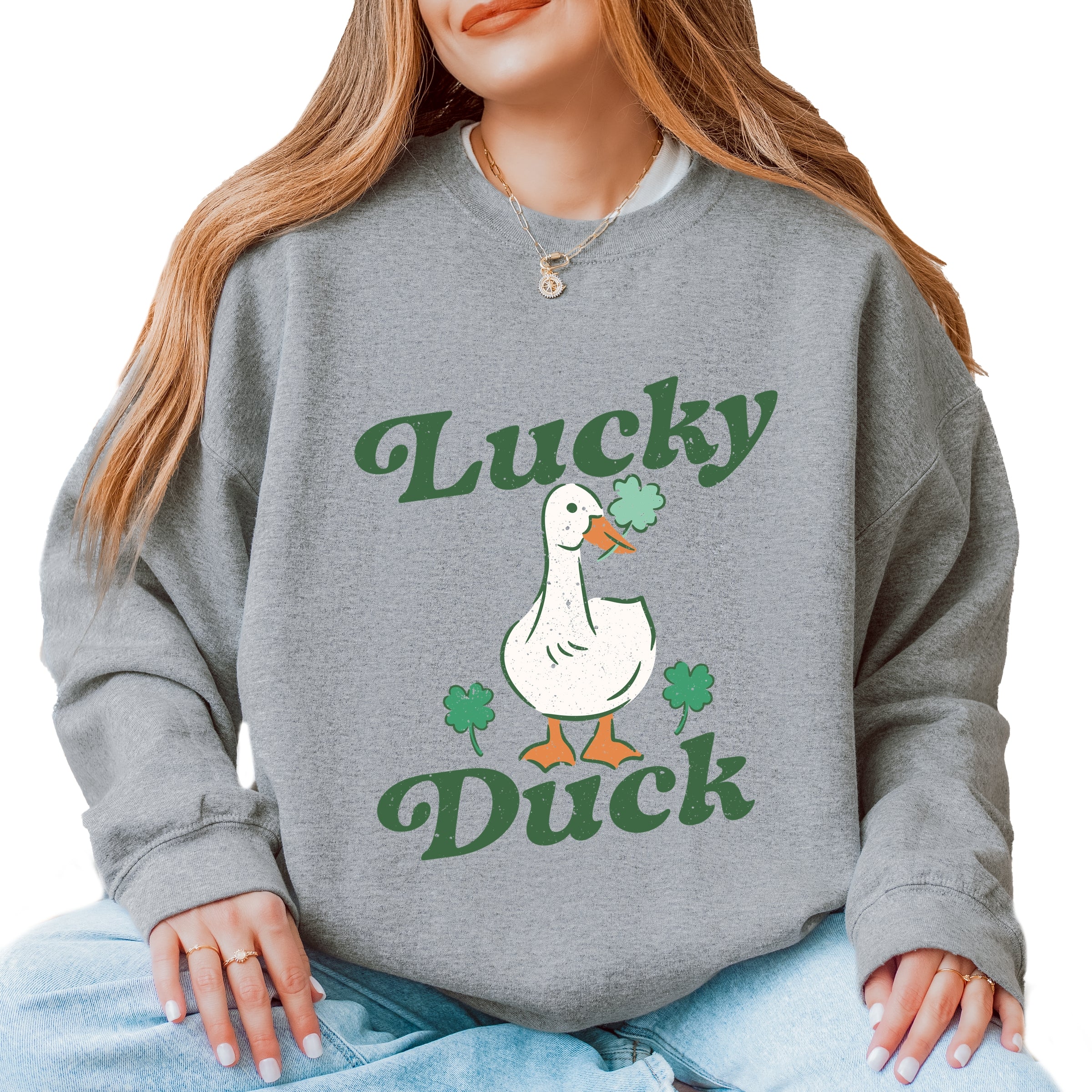 Lucky Duck - Women's Graphic Sweatshirt