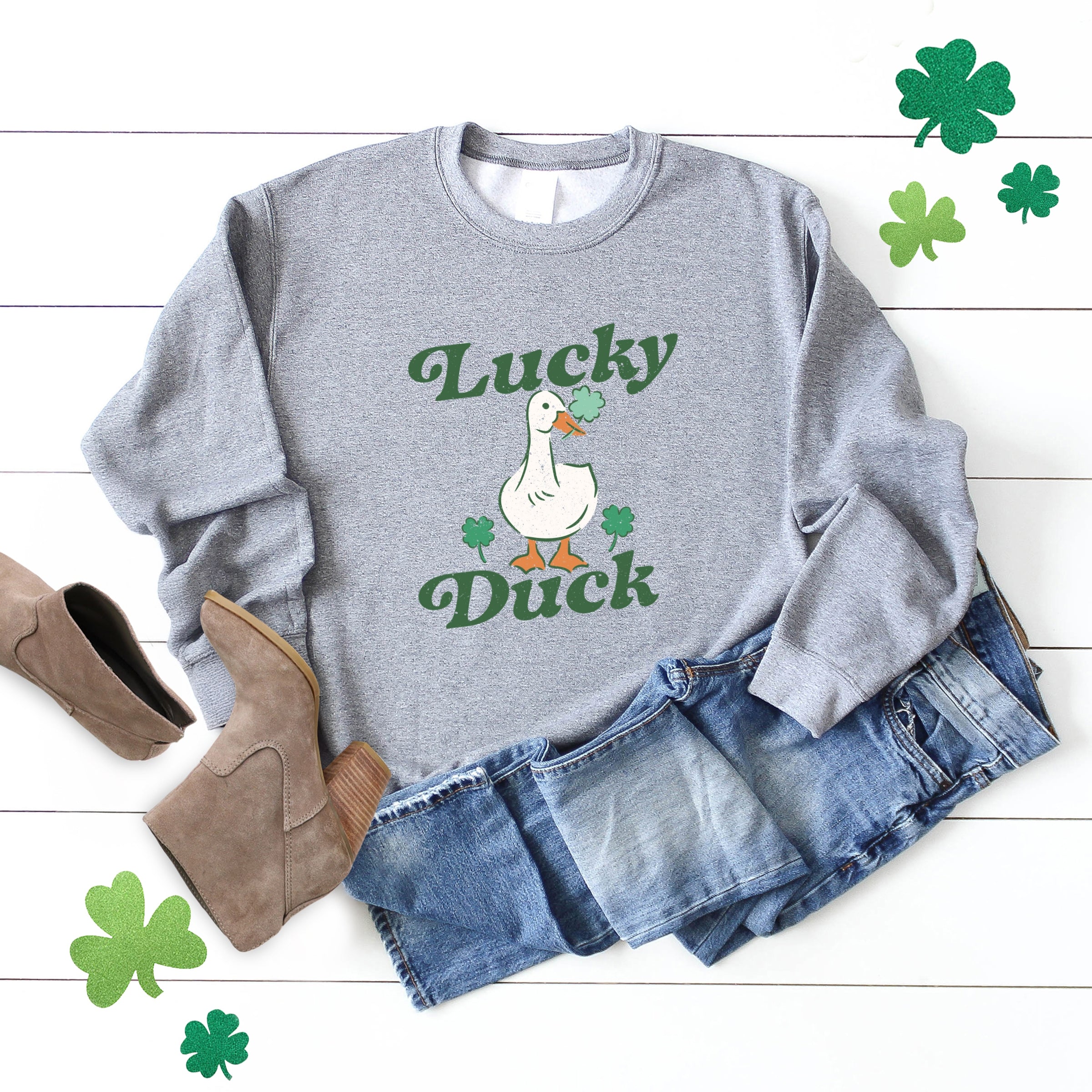 Lucky Duck - Women's Graphic Sweatshirt