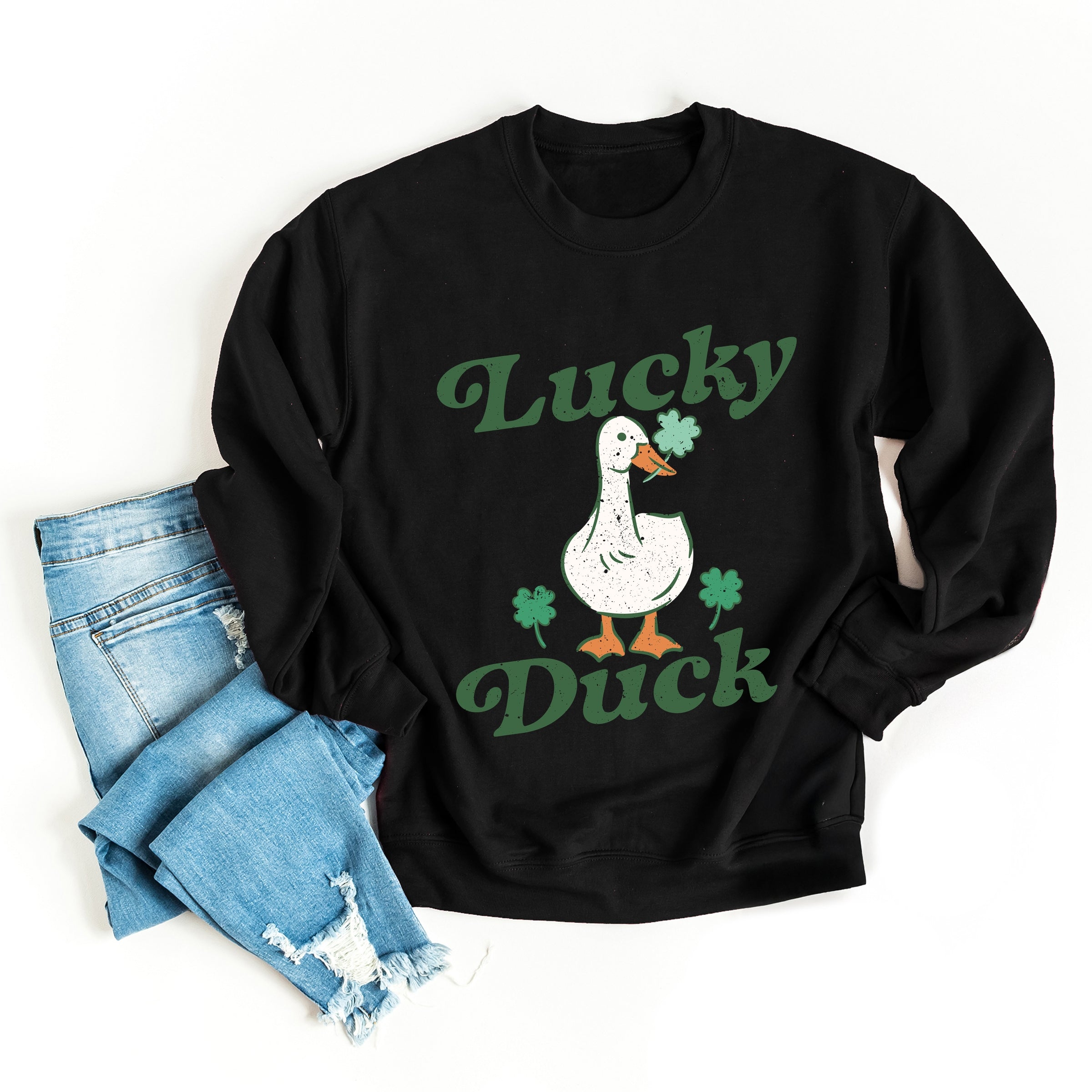 Lucky Duck - Women's Graphic Sweatshirt