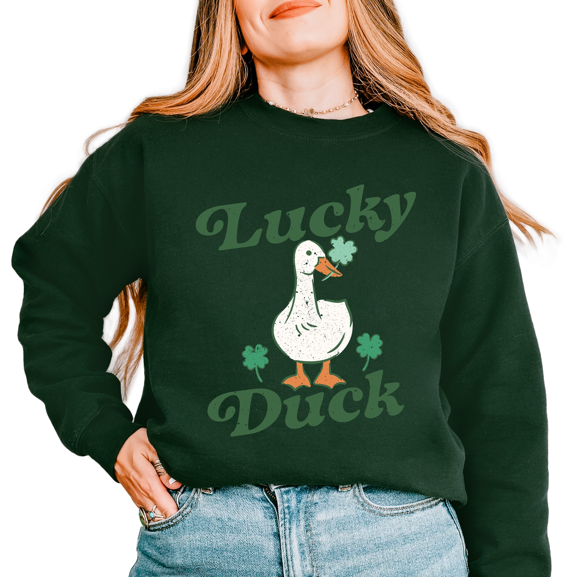 Lucky Duck - Women's Graphic Sweatshirt