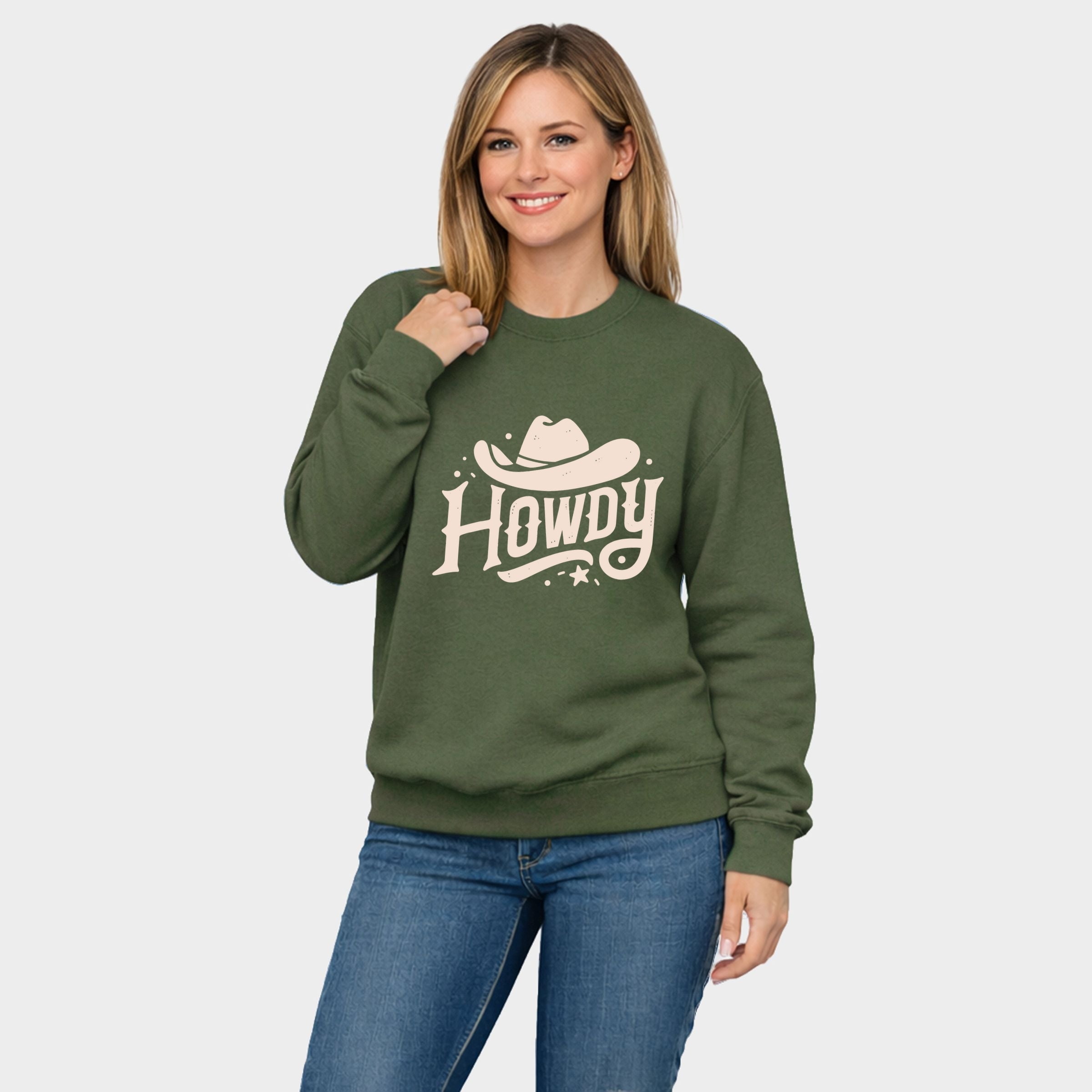 Howdy Western Hat - Women's Graphic Sweatshirt