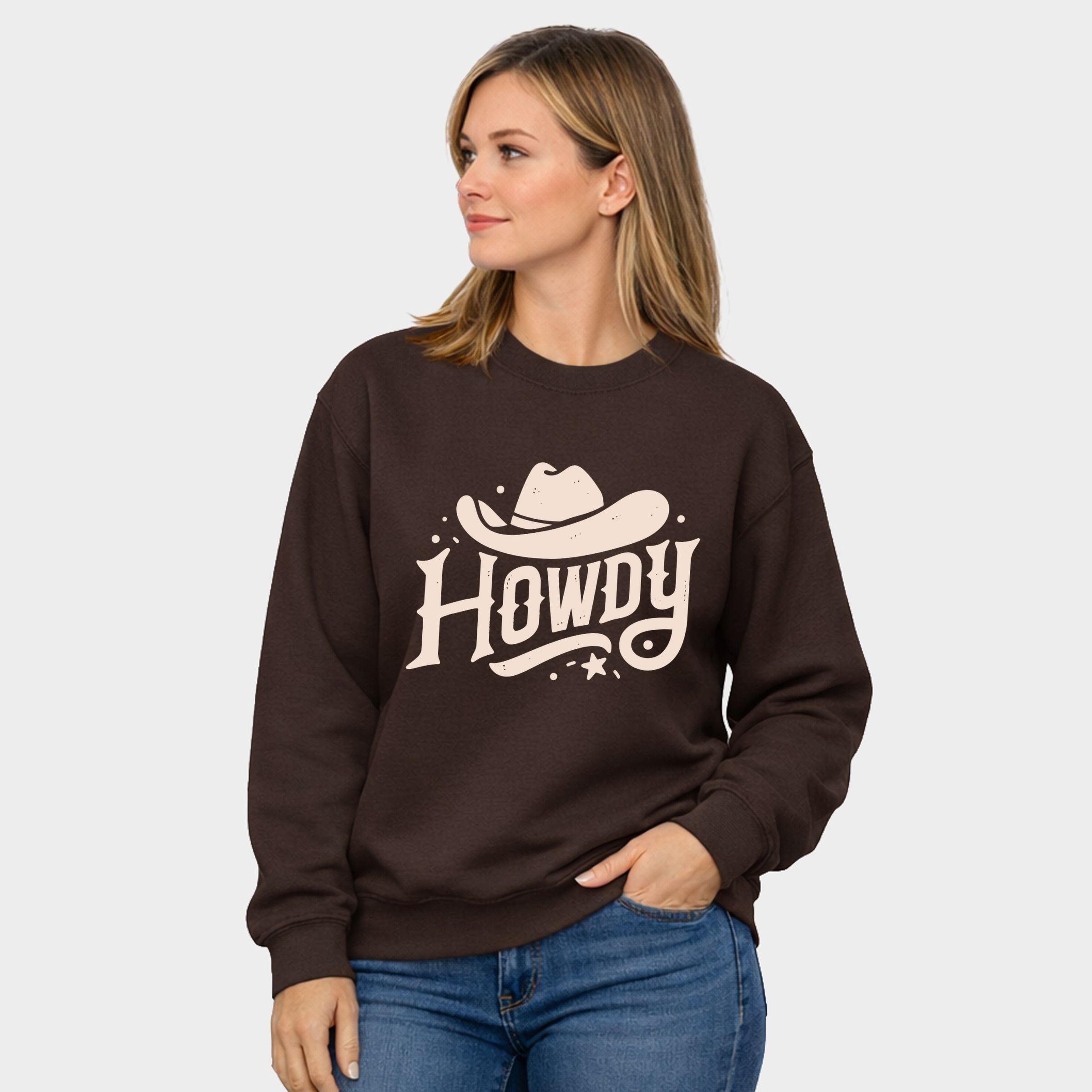 Howdy Western Hat - Women's Graphic Sweatshirt