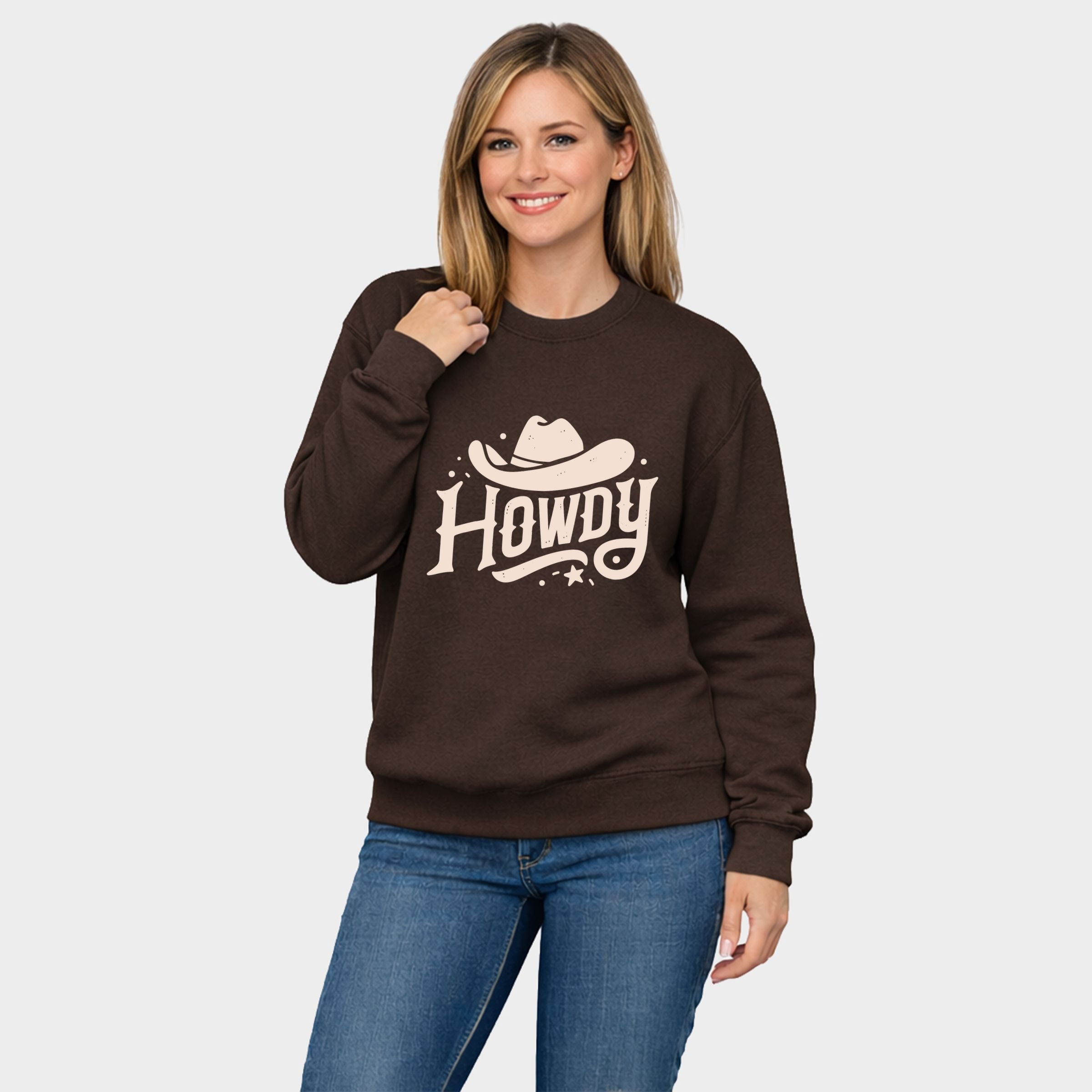 Howdy Western Hat - Women's Graphic Sweatshirt