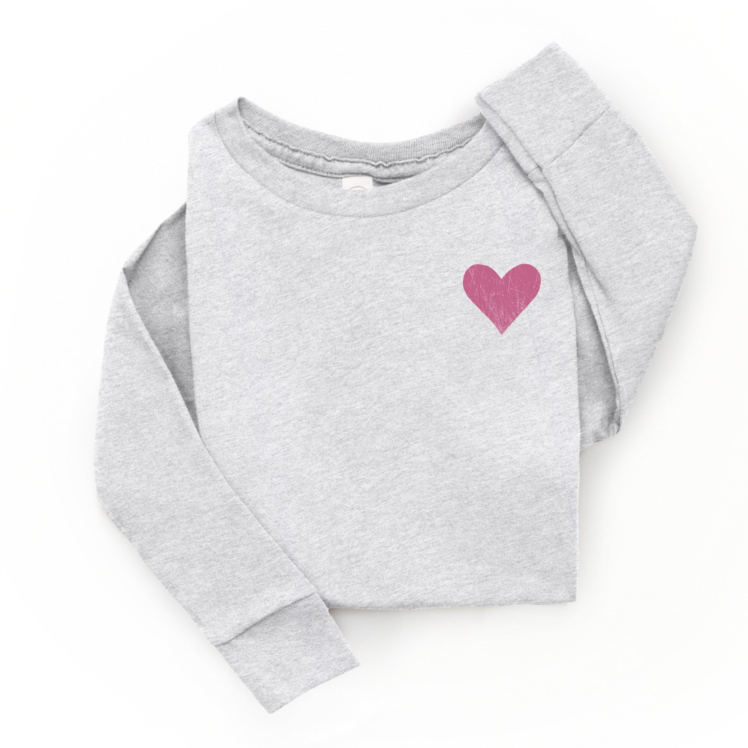 February Fourteenth Front And Back - Youth Long Sleeve Graphic T-Shirt
