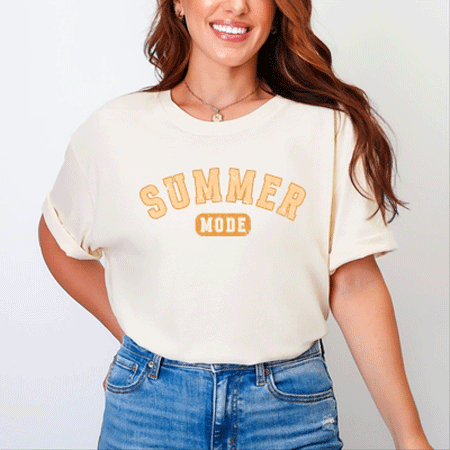 Summer Mode Distressed | Garment Dyed Short Sleeve Tee