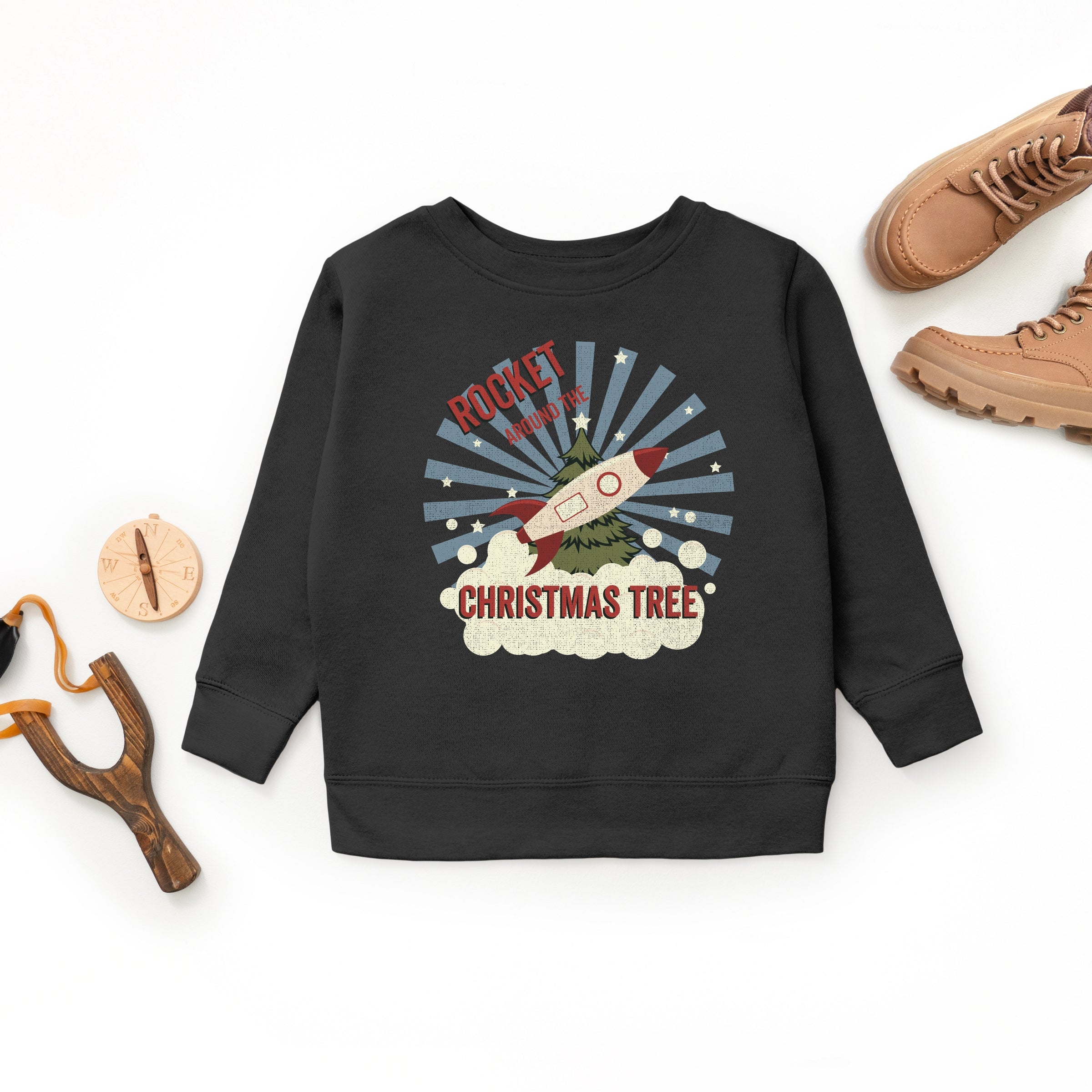Rocket Around The Christmas Tree - Youth Graphic Sweatshirt