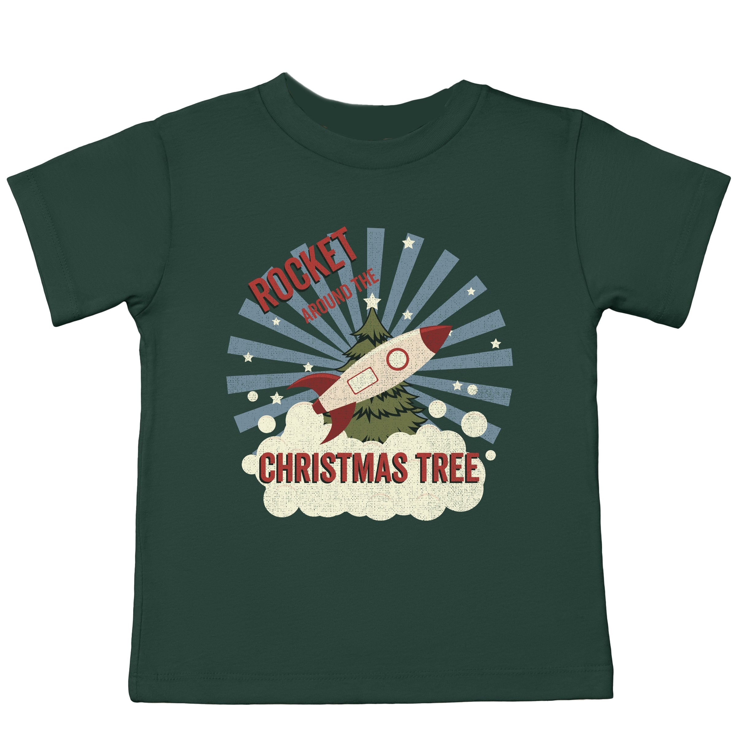 Rocket Around The Christmas Tree - Toddler Short Sleeve Graphic T-Shirt