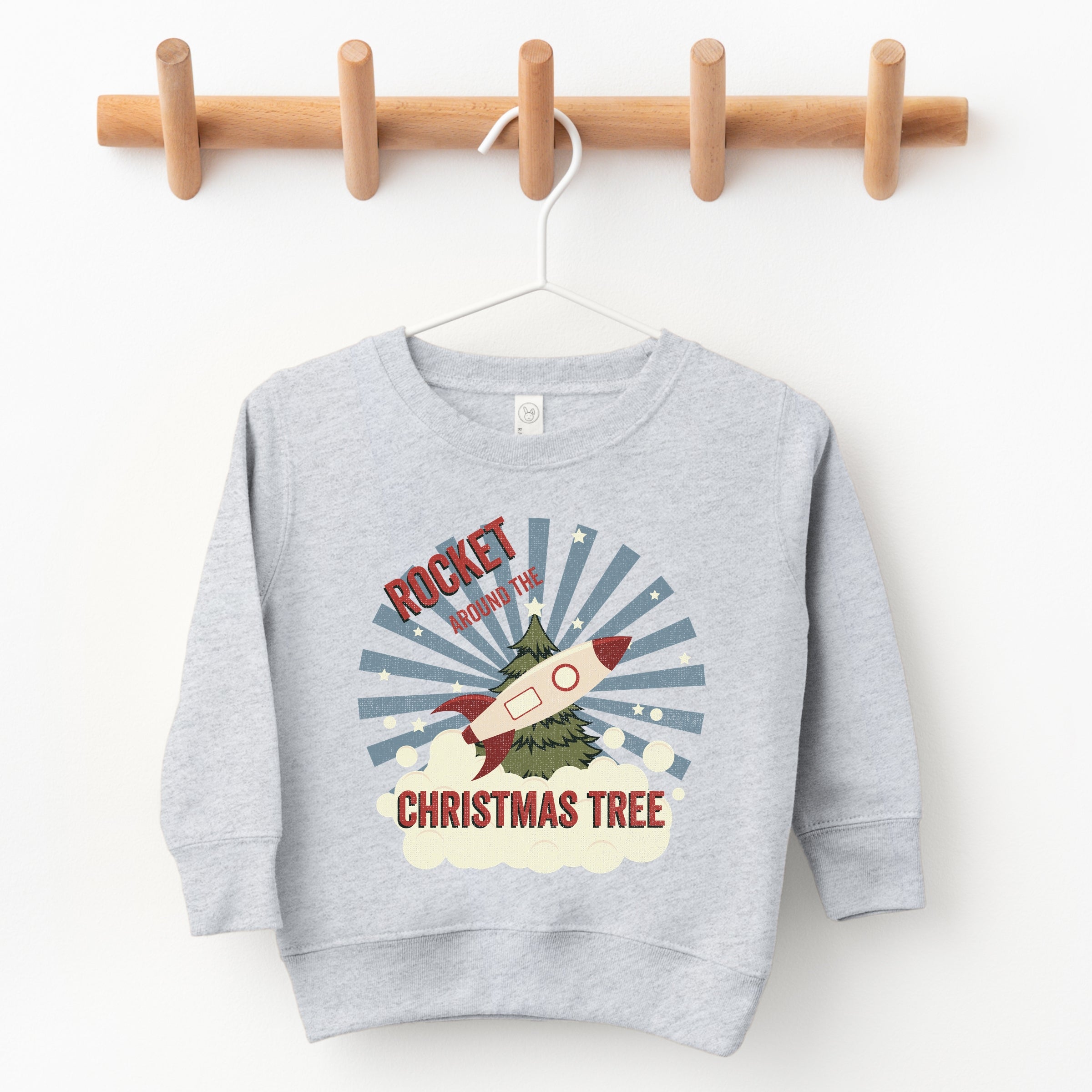 Rocket Around The Christmas Tree - Toddler Graphic Sweatshirt