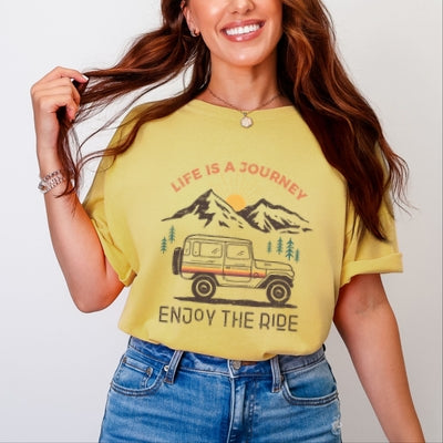Life Is A Journey | Garment Dyed Short Sleeve Tee