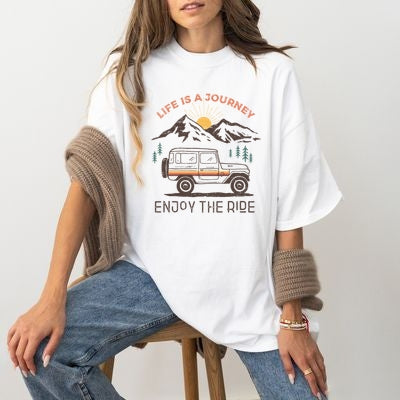 Life Is A Journey | Garment Dyed Short Sleeve Tee