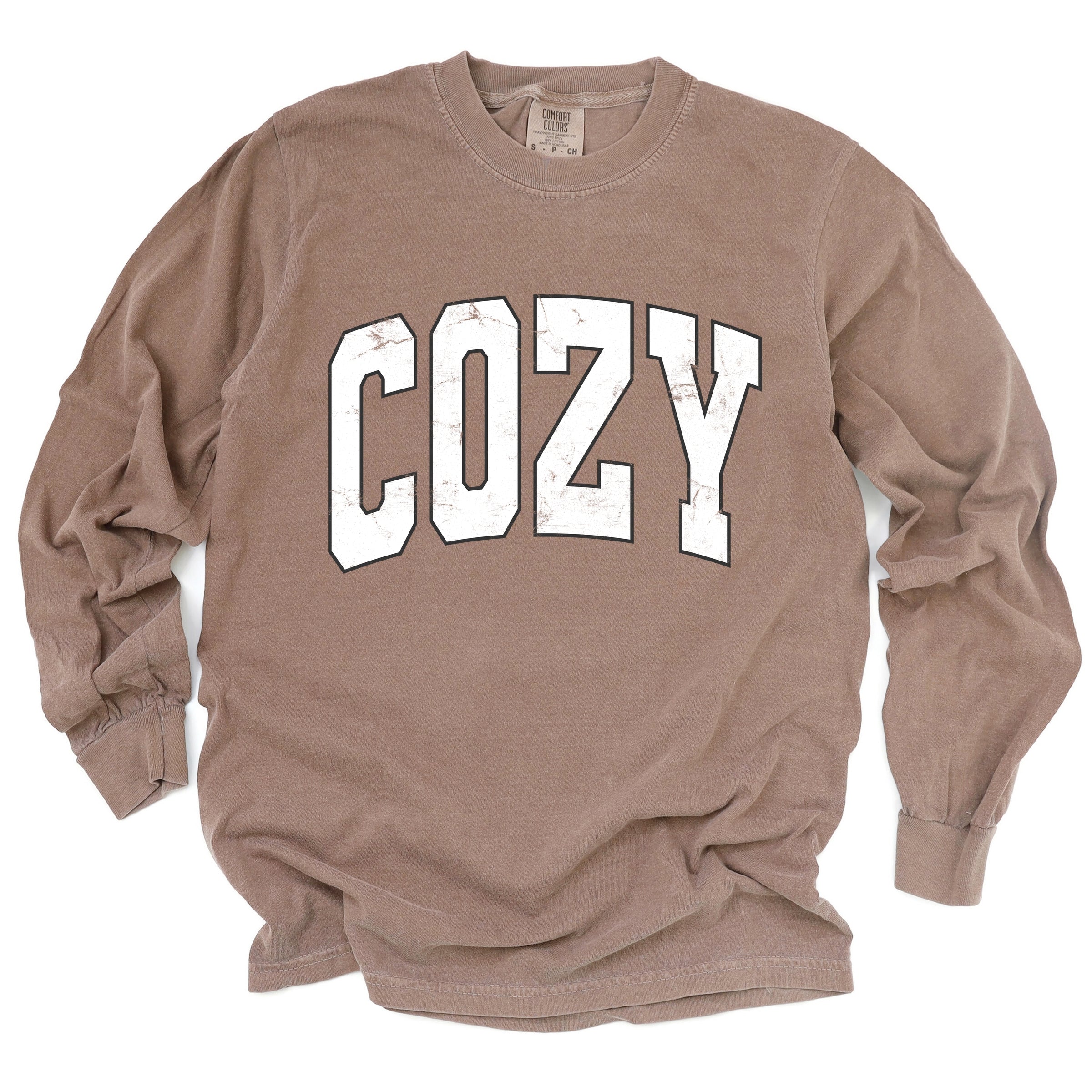 Cozy Worn Varsity - Womens Garment Dyed Long Sleeve