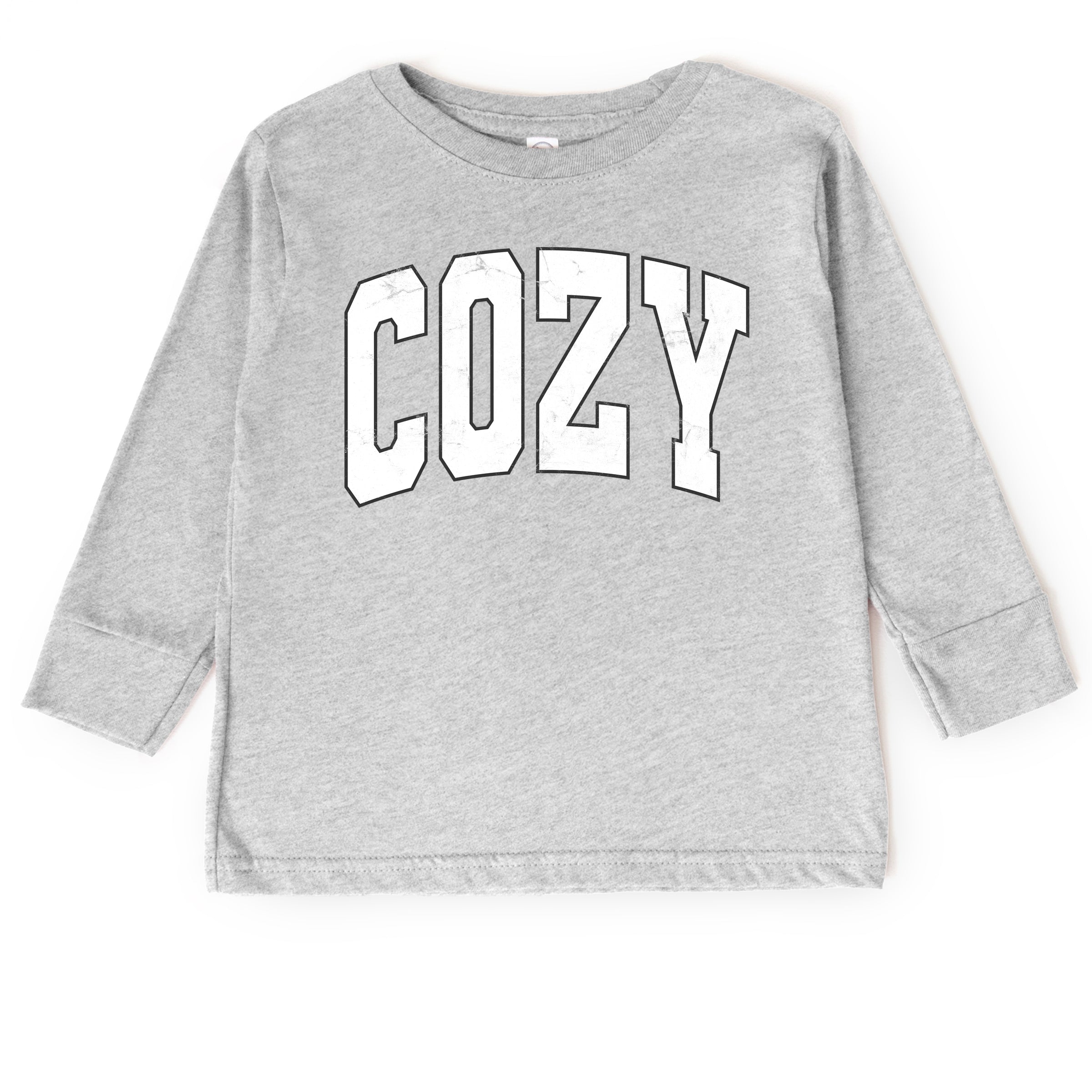 Cozy Worn Varsity - Kids Toddler Long Sleeve Tee