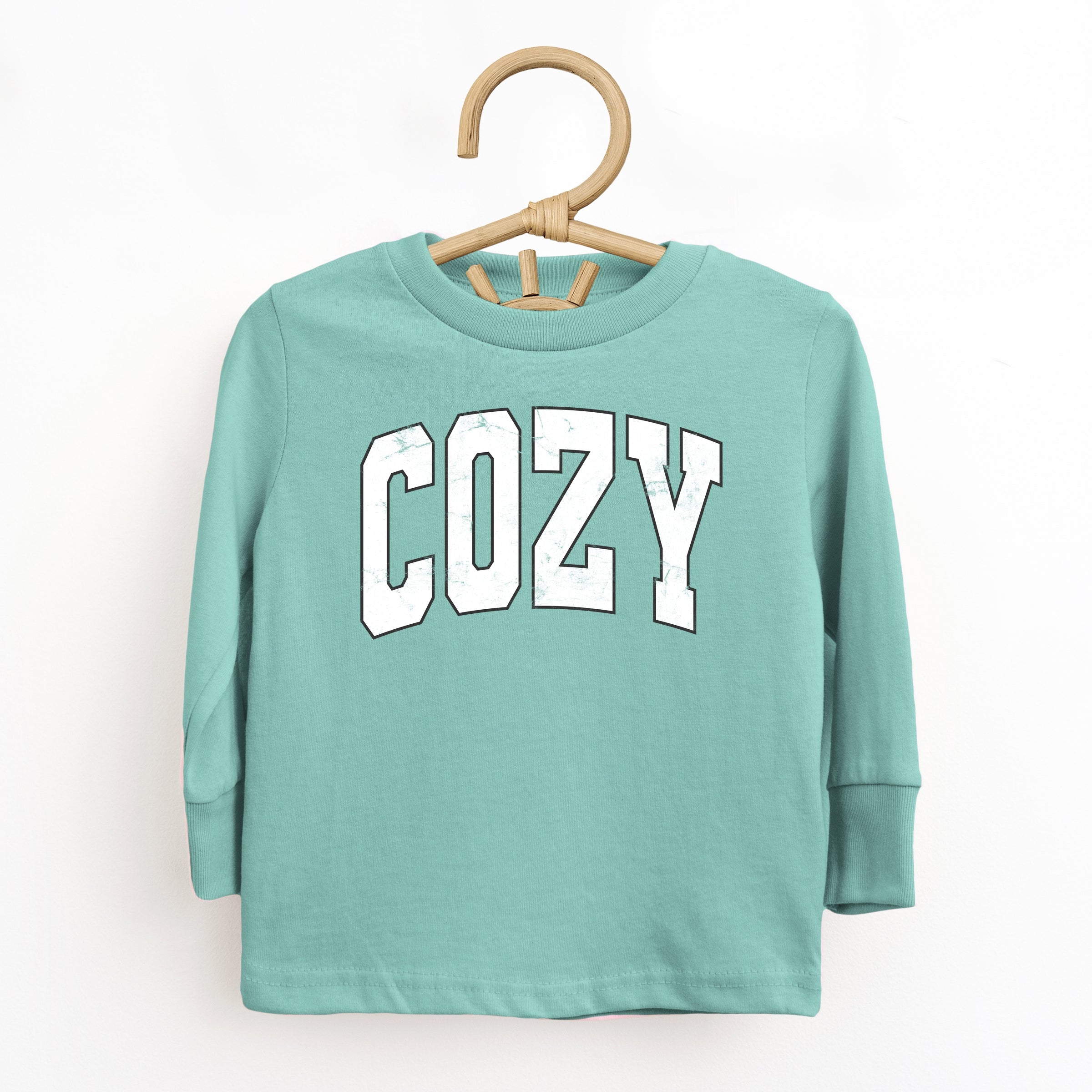 Cozy Worn Varsity - Kids Toddler Long Sleeve Tee