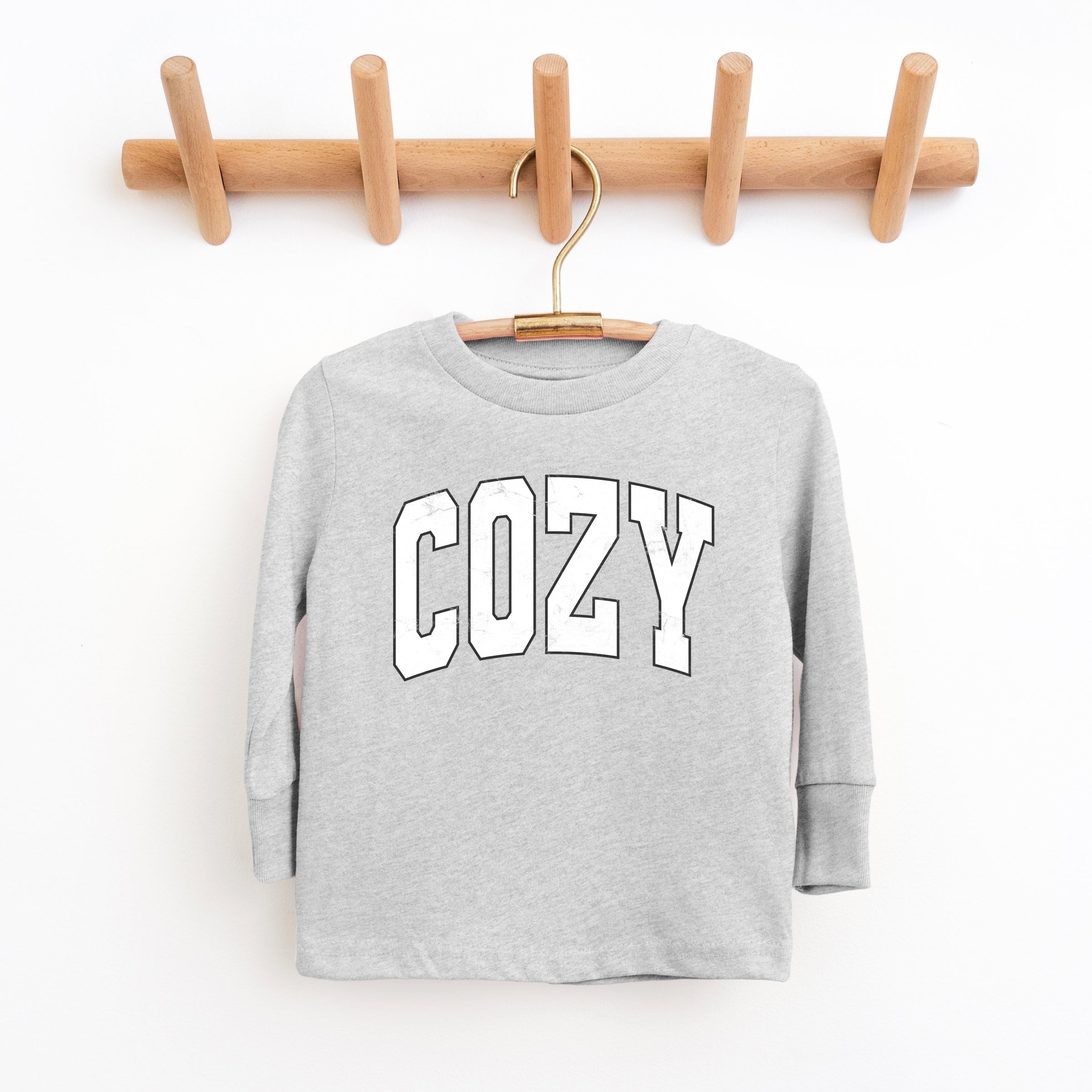 Cozy Worn Varsity - Kids Youth Long Sleeve Tee