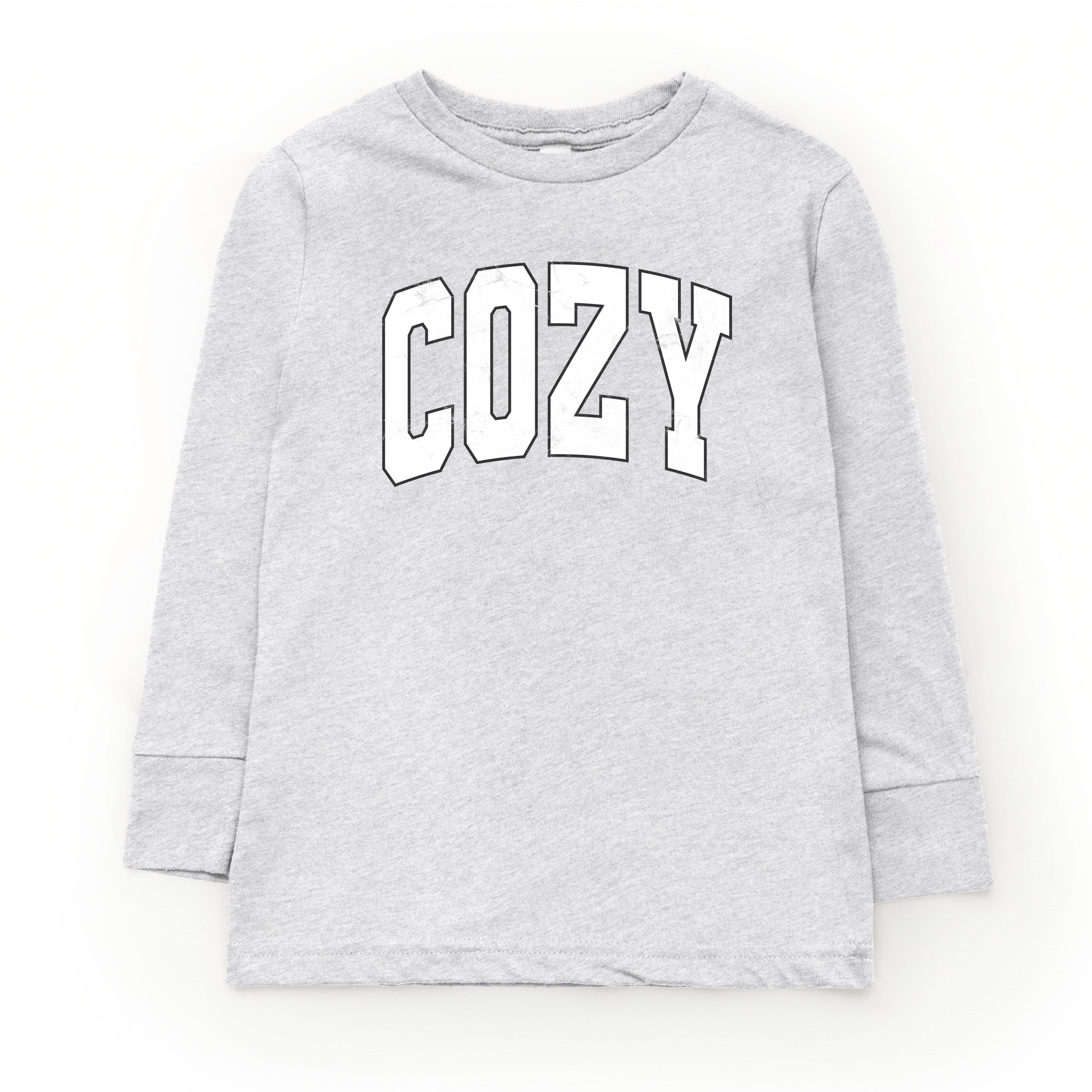 Cozy Worn Varsity - Kids Youth Long Sleeve Tee