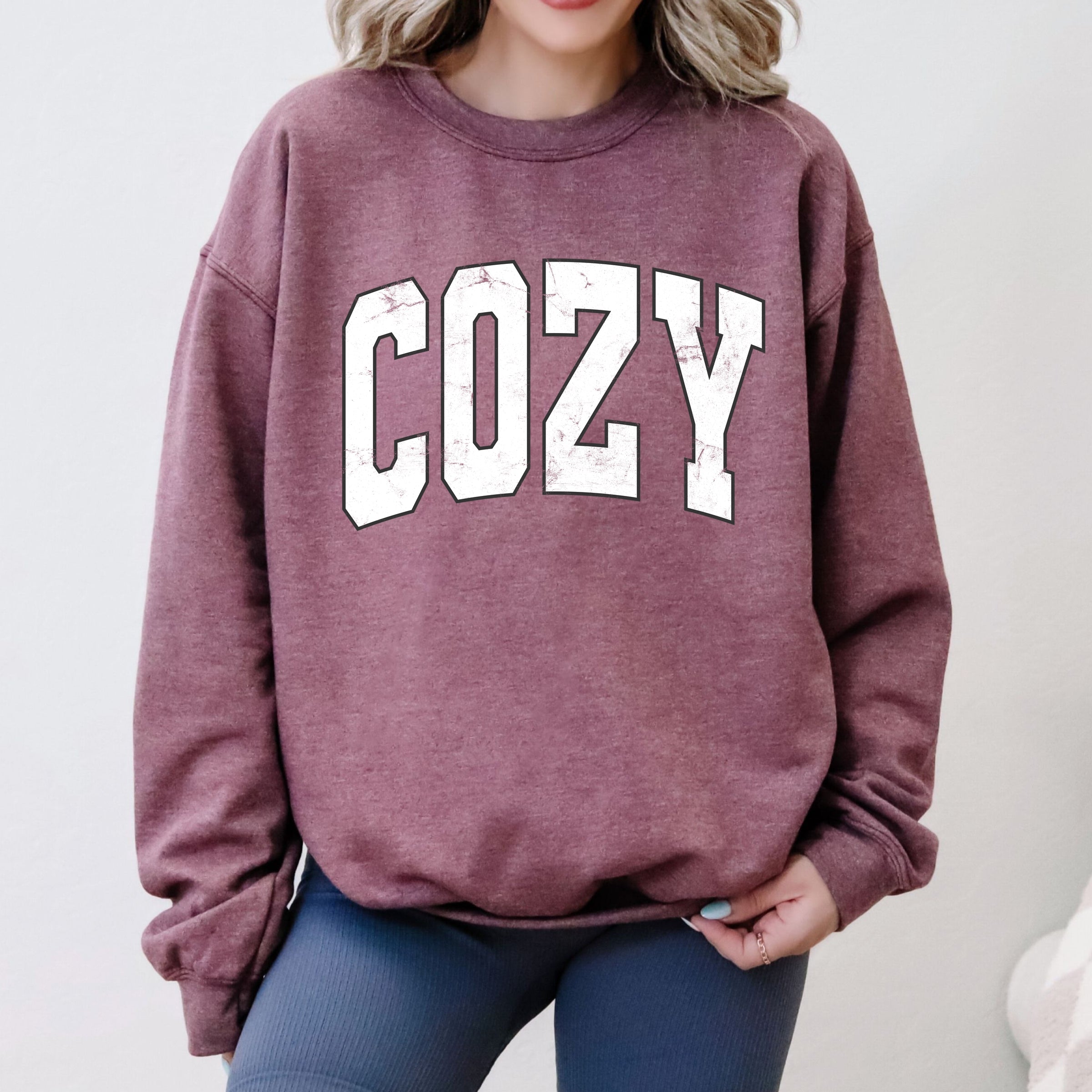 Cozy Worn Varsity - Women's Sweatshirt