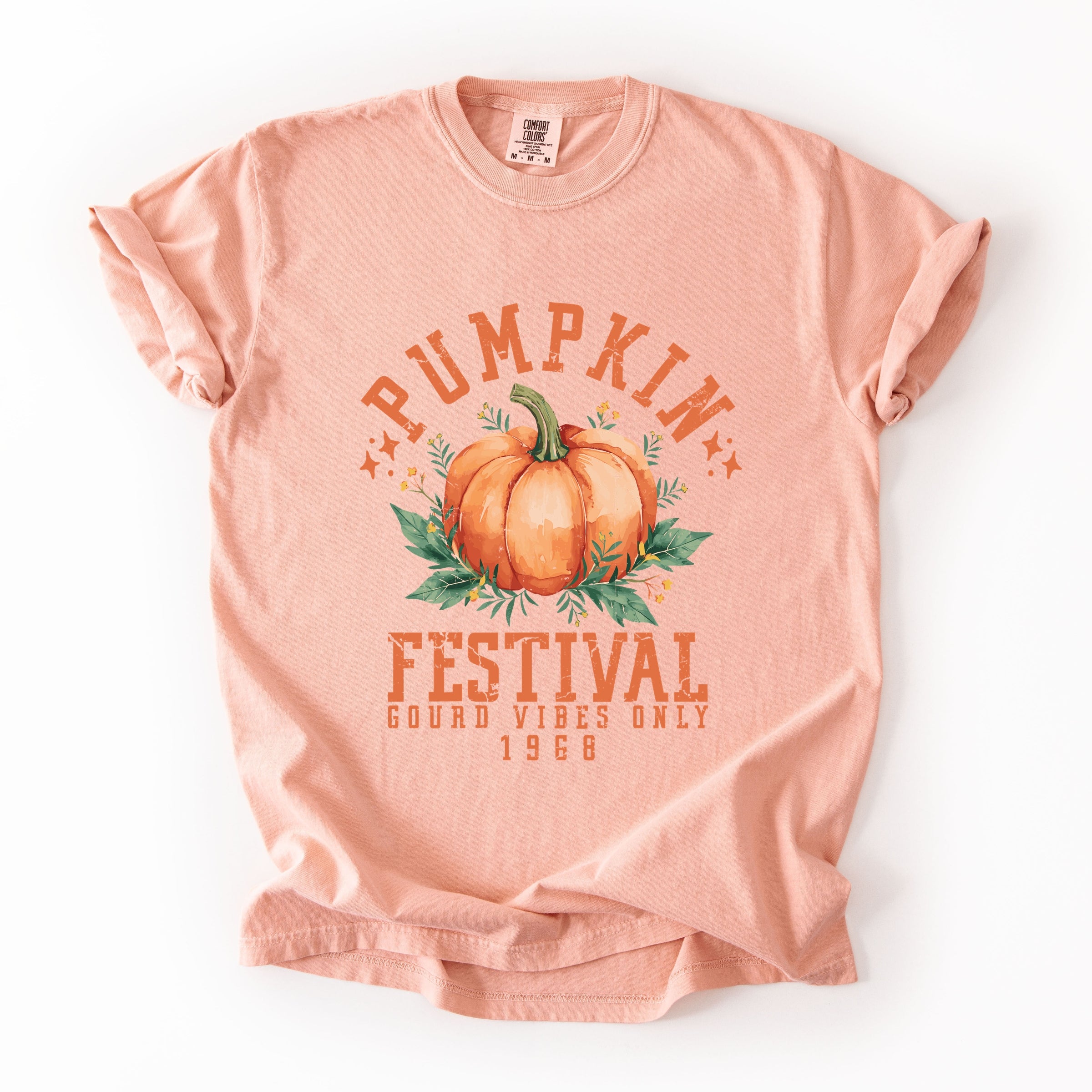 Pumpkin Festival Gourd Vibes - Women's Garment Dyed Graphic T-Shirt