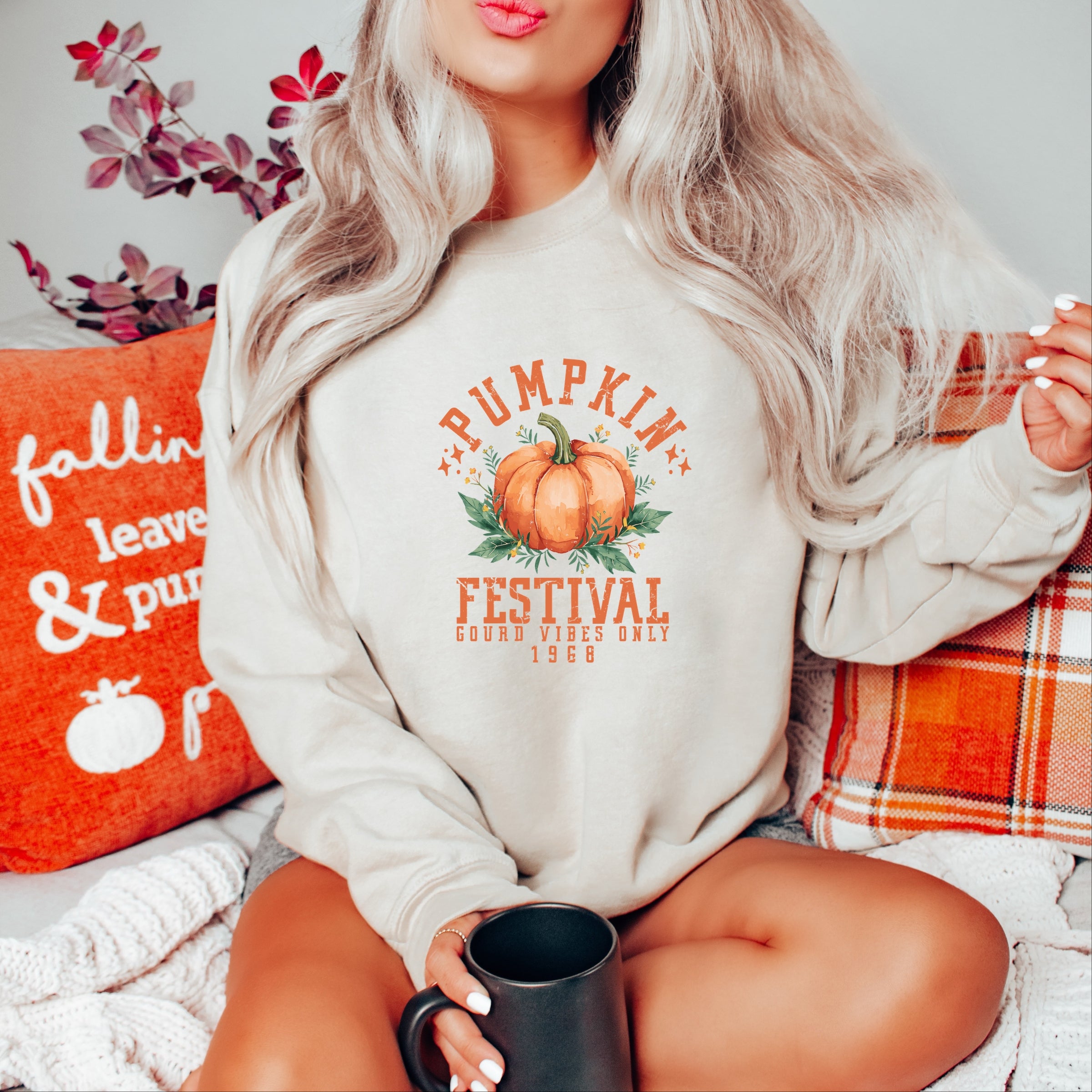 Pumpkin Festival Gourd Vibes - Women's Graphic Sweatshirt