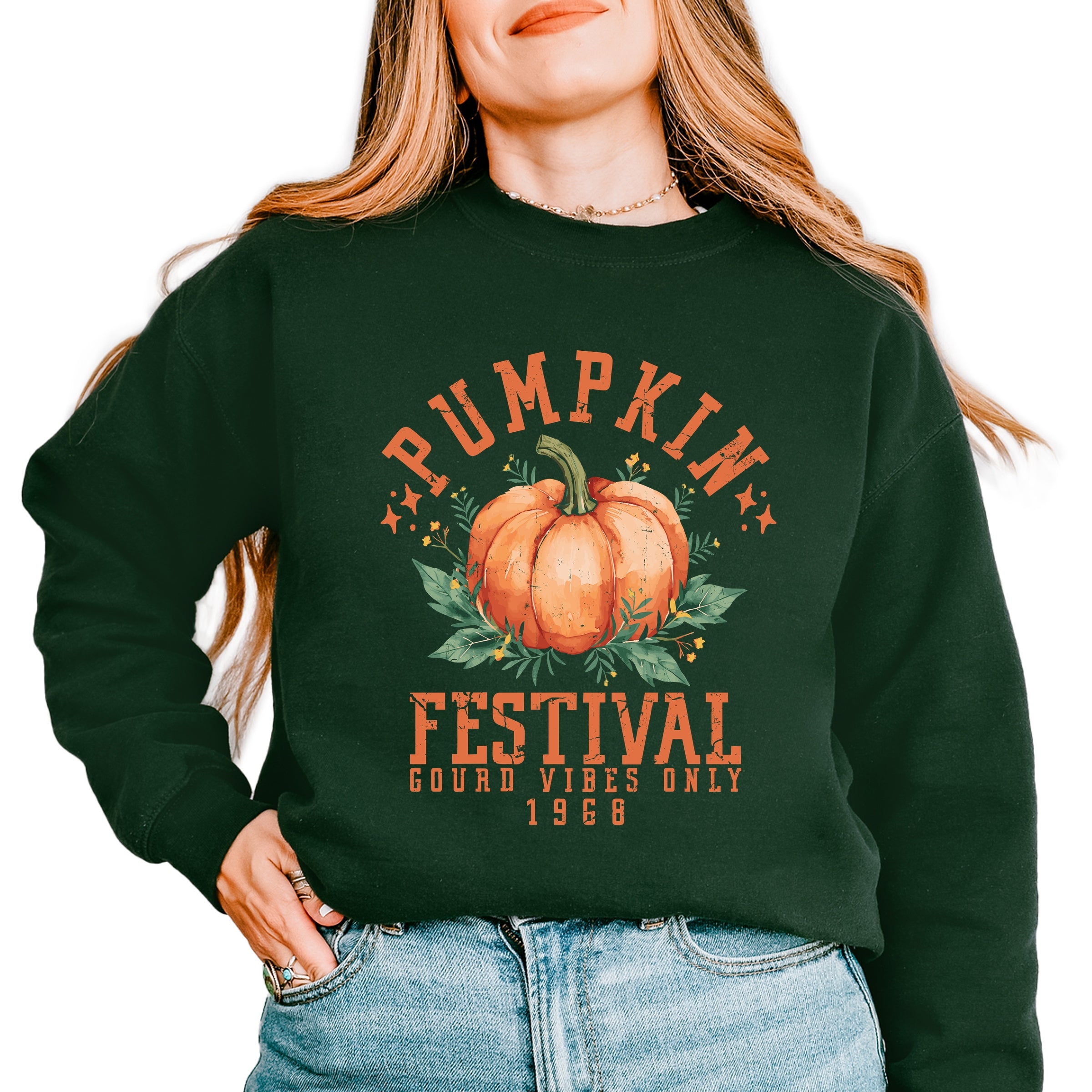 Pumpkin Festival Gourd Vibes - Women's Graphic Sweatshirt