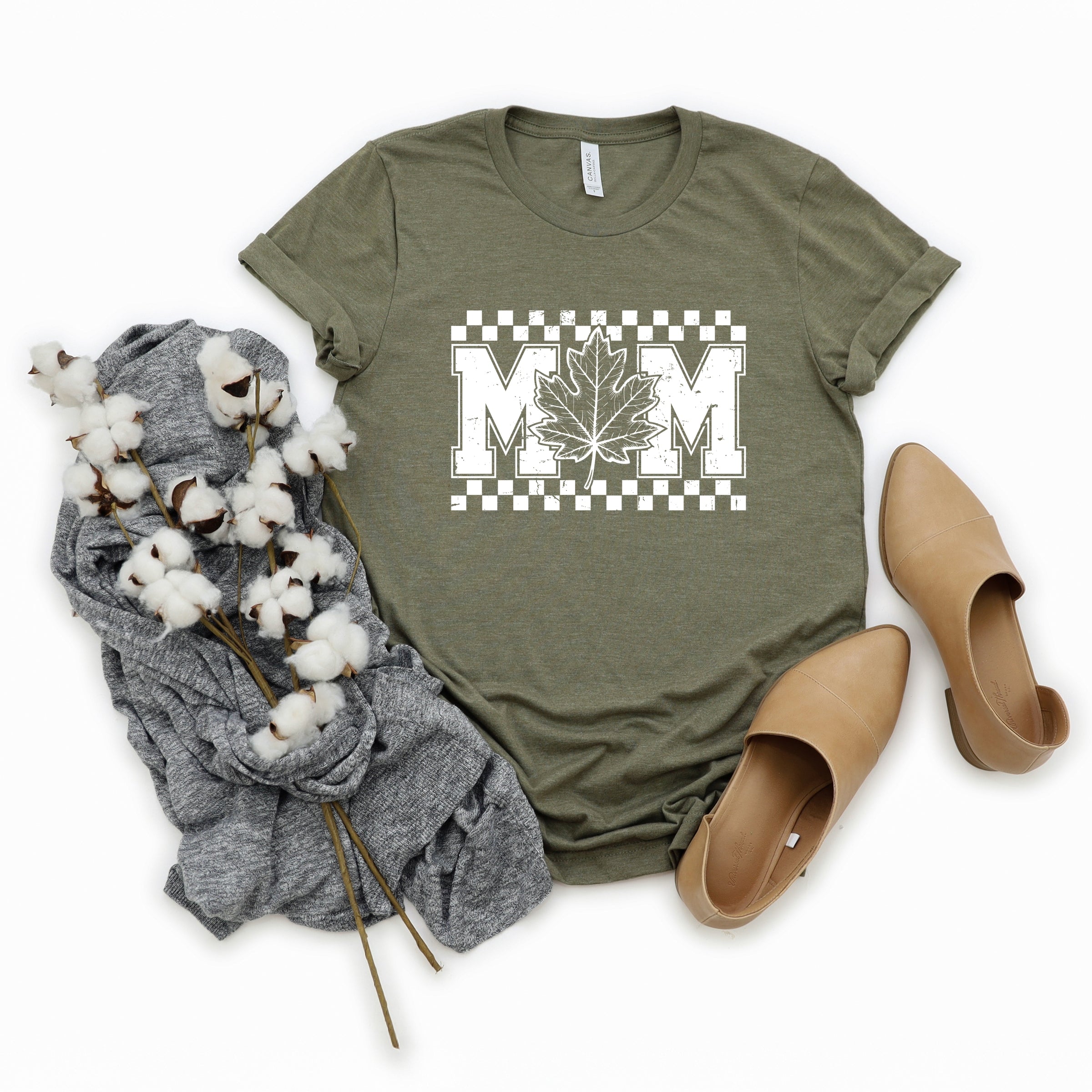 Mom Fall Leaf - Women's Short Sleeve Graphic T-Shirt