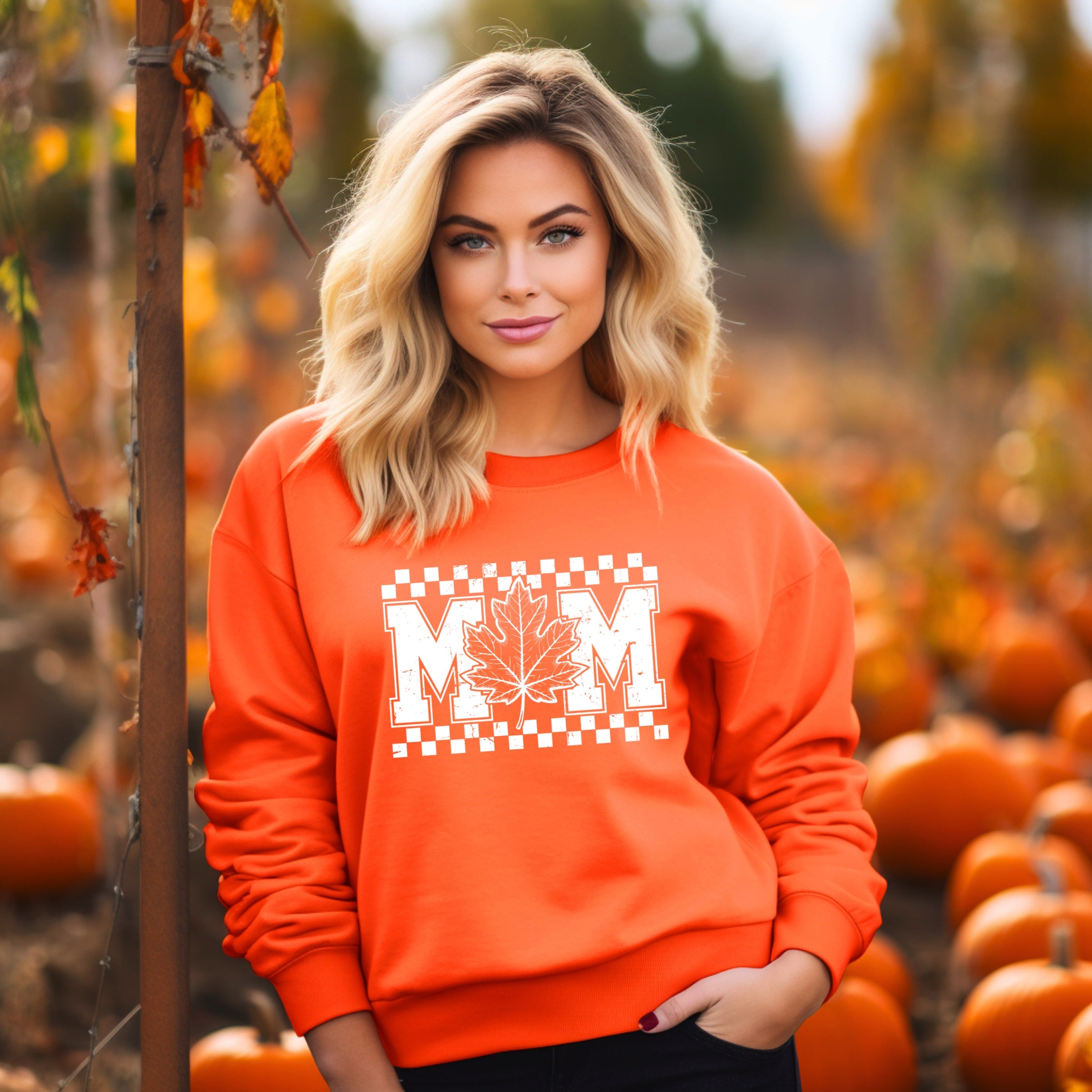 Mom Fall Leaf - Women's Graphic Sweatshirt