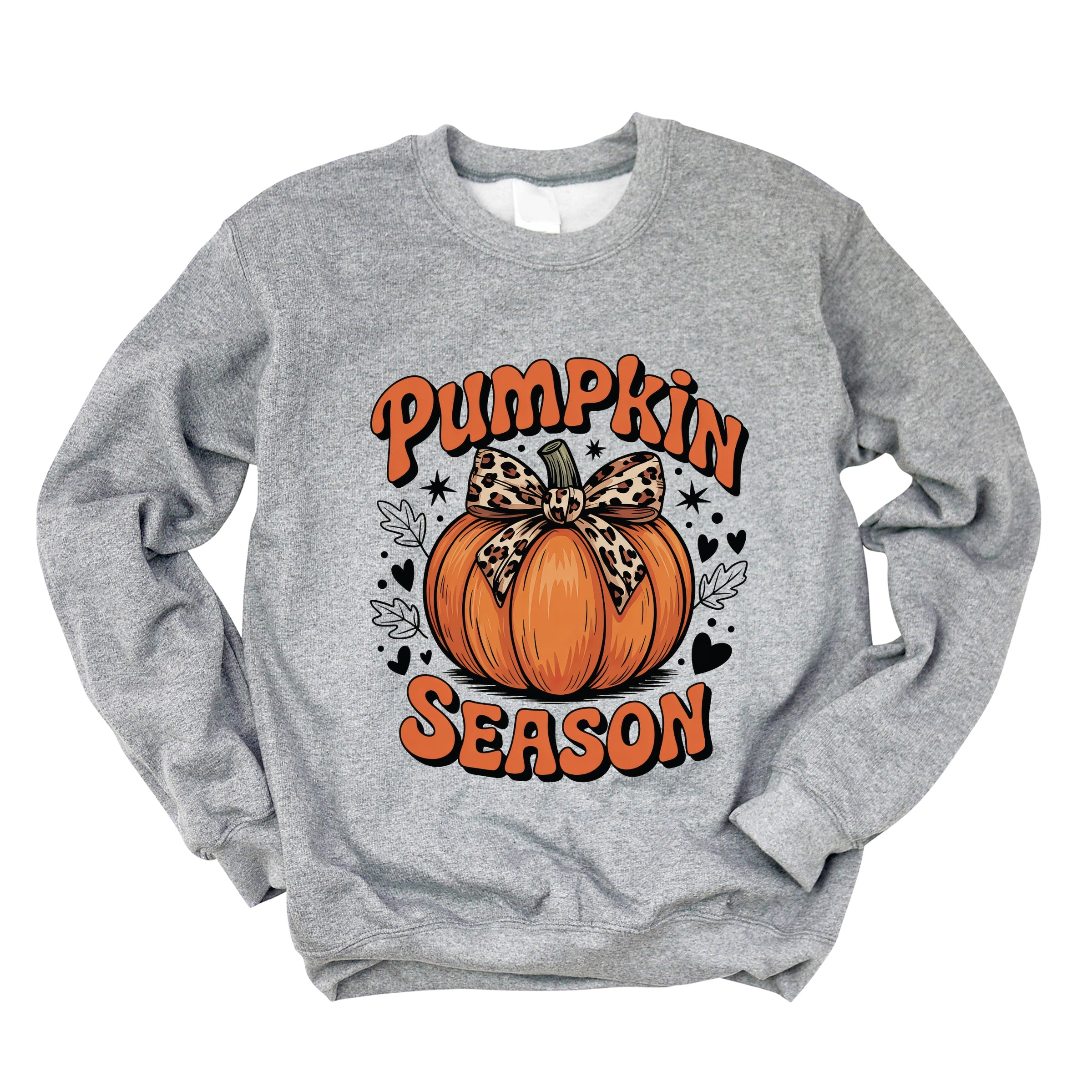 Coquette Pumpkin Season Leopard -  Womens Graphic Sweatshirt