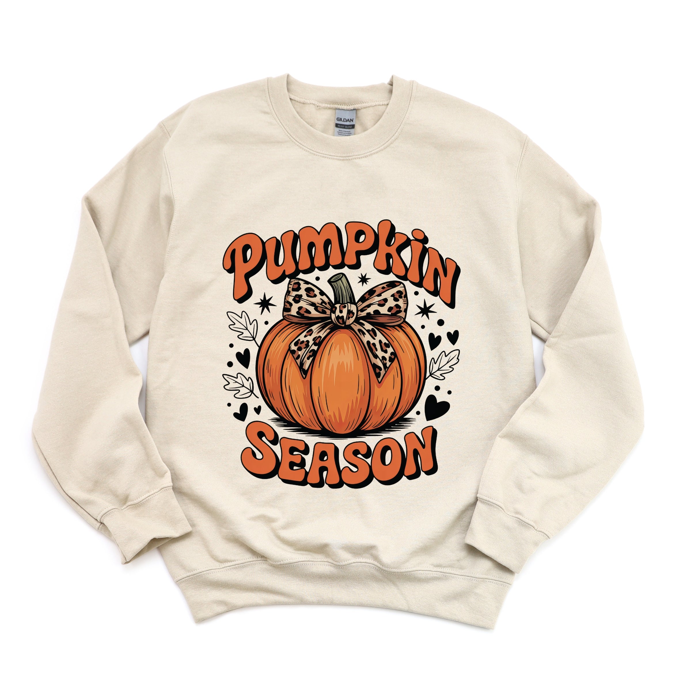 Coquette Pumpkin Season Leopard -  Womens Graphic Sweatshirt