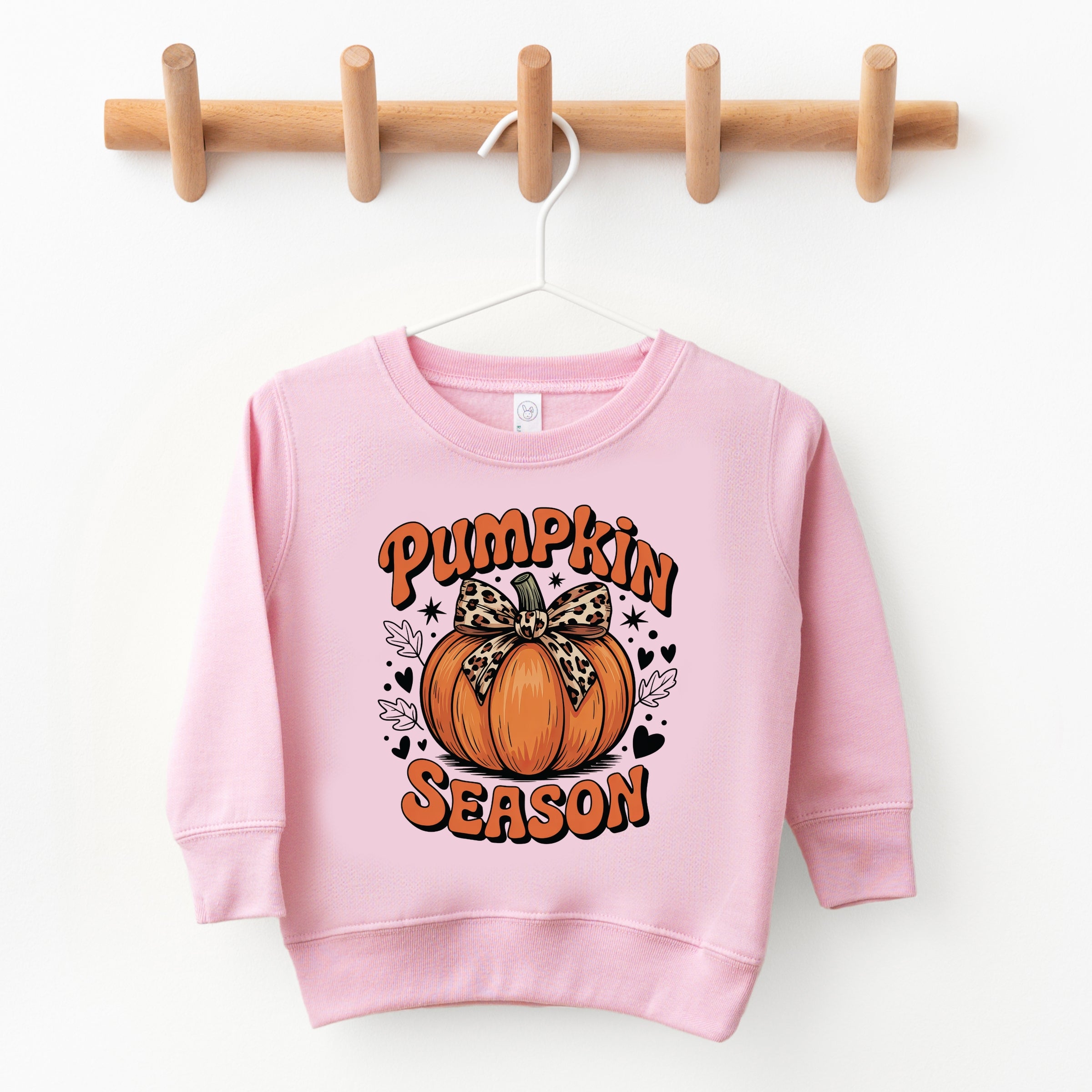 Coquette Pumpkin Season Leopard - Toddler Graphic Sweatshirt