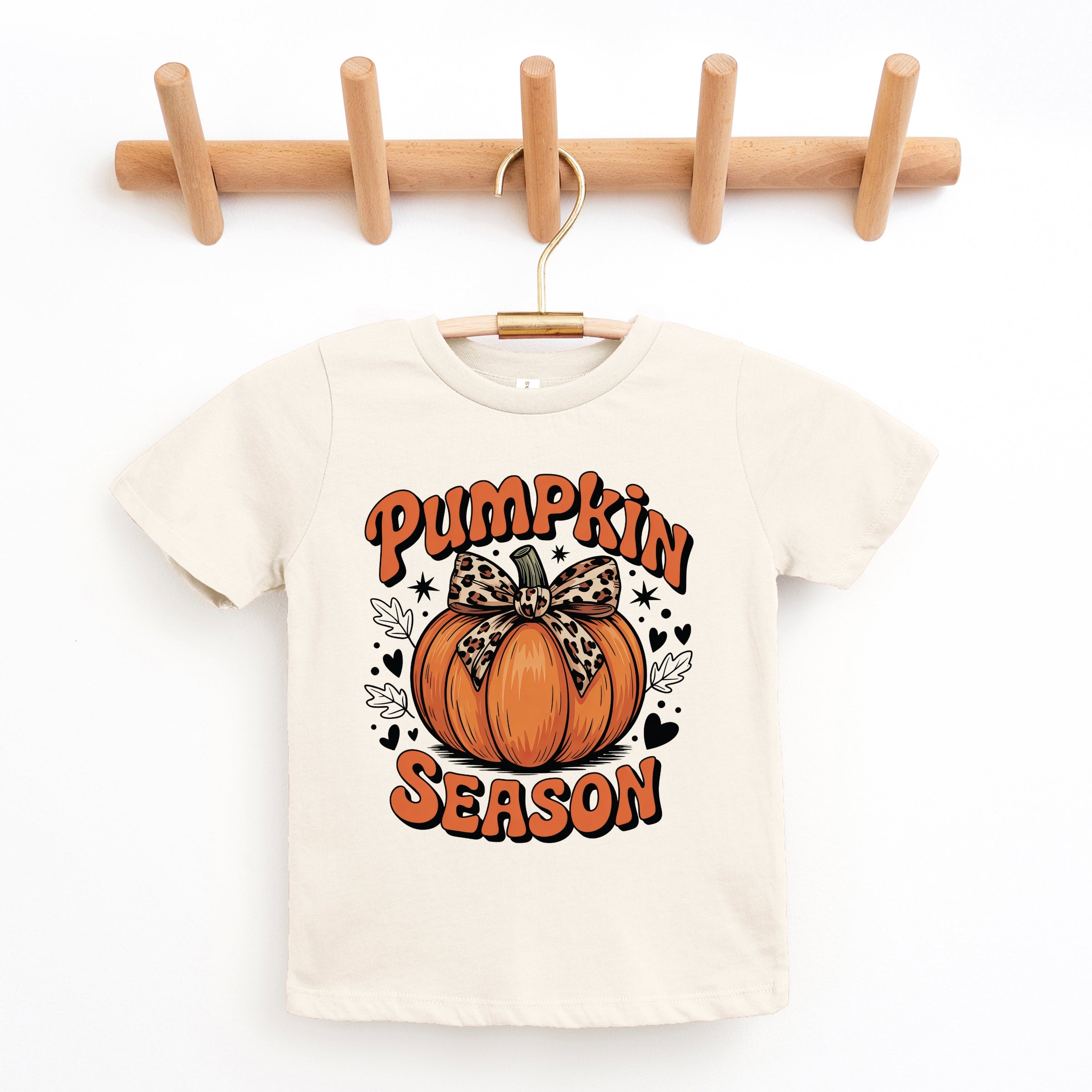 Coquette Pumpkin Season Leopard - Youth Short Sleeve Graphic T-Shirt