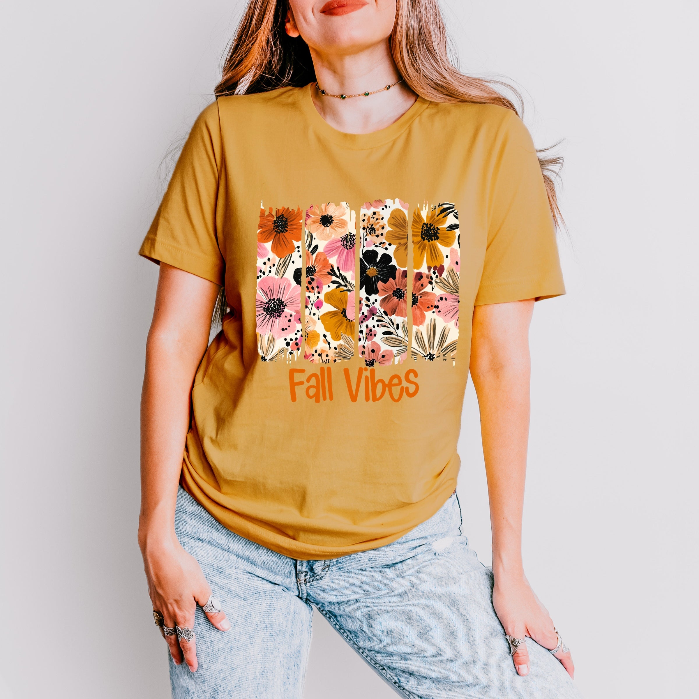 Fall Vibes Floral - Women's Short Sleeve Graphic T-Shirt