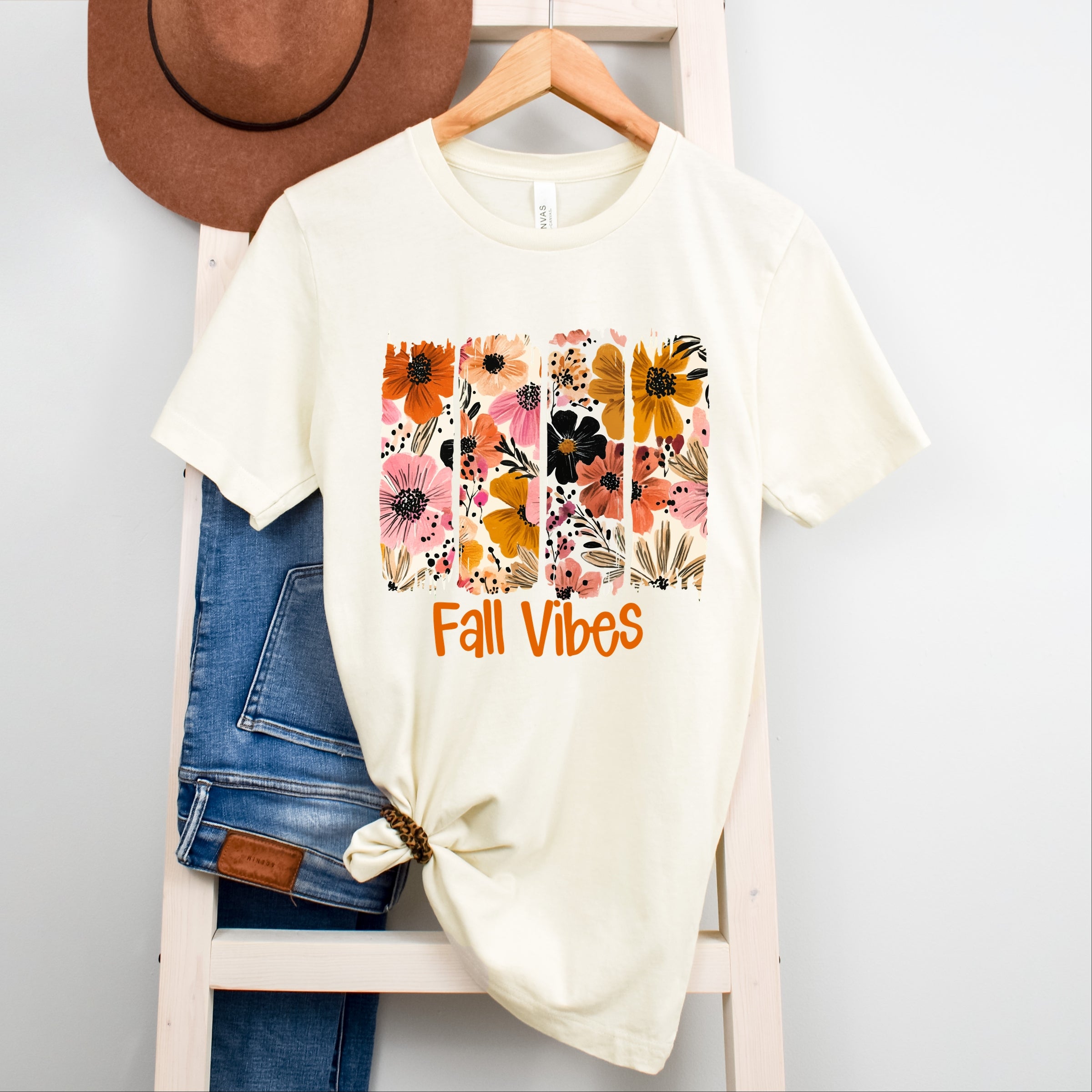 Fall Vibes Floral - Women's Short Sleeve Graphic T-Shirt