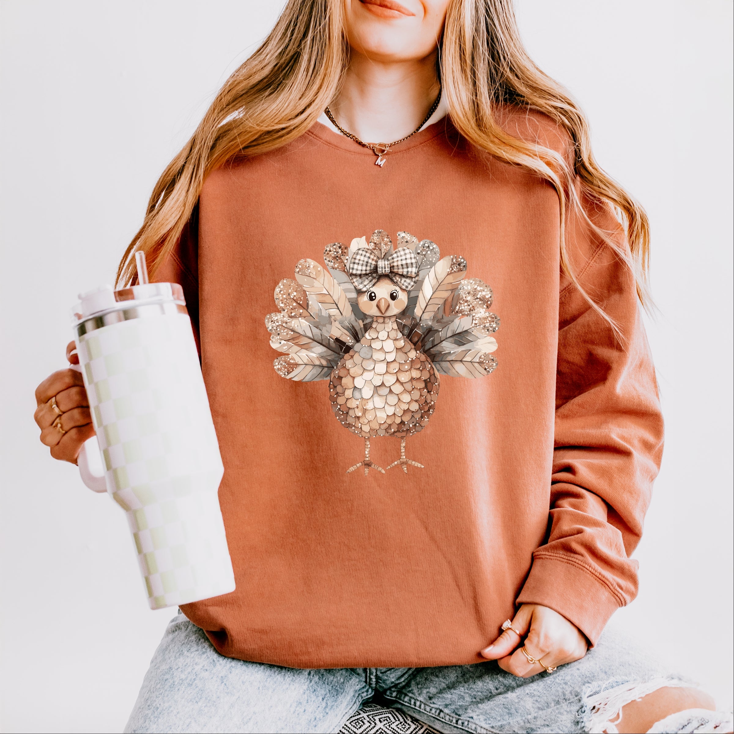 Sparkle Turkey - Women's Lightweight Garment Dyed Sweatshirt