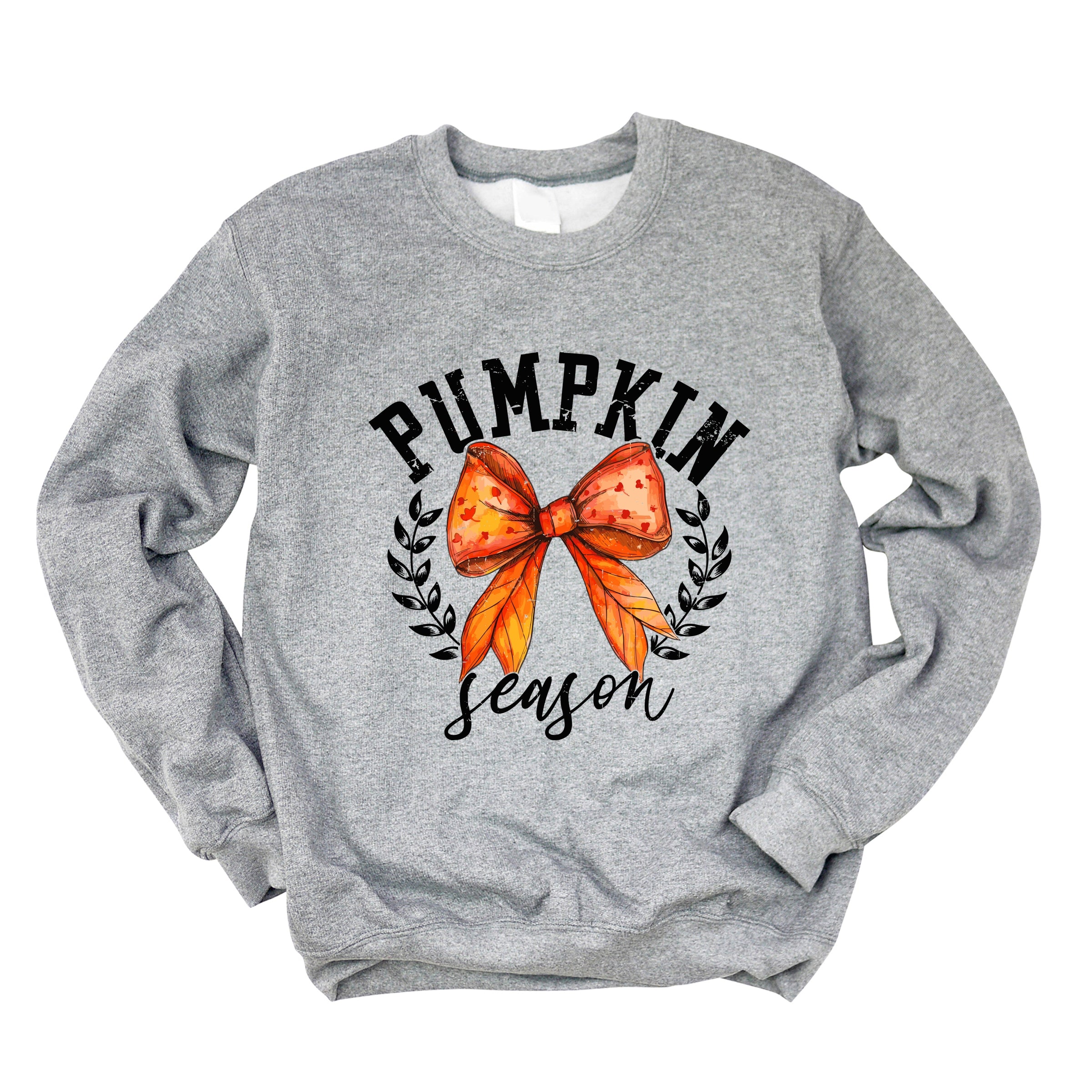 Coquette Orange Bow Pumpkin Season - Women's Graphic Sweatshirt