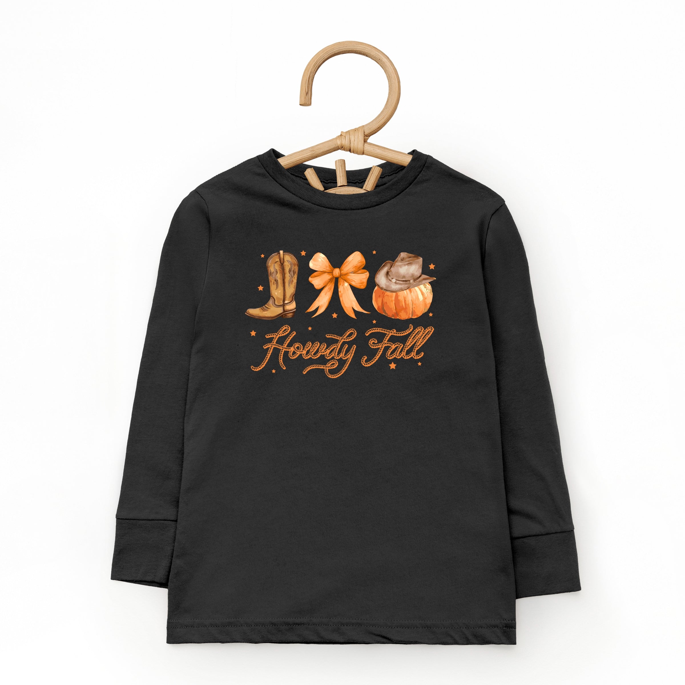 Coquette Howdy Fall - Youth Long Sleeve Graphic T-Shirt and Toddler Long Sleeve Graphic Tee