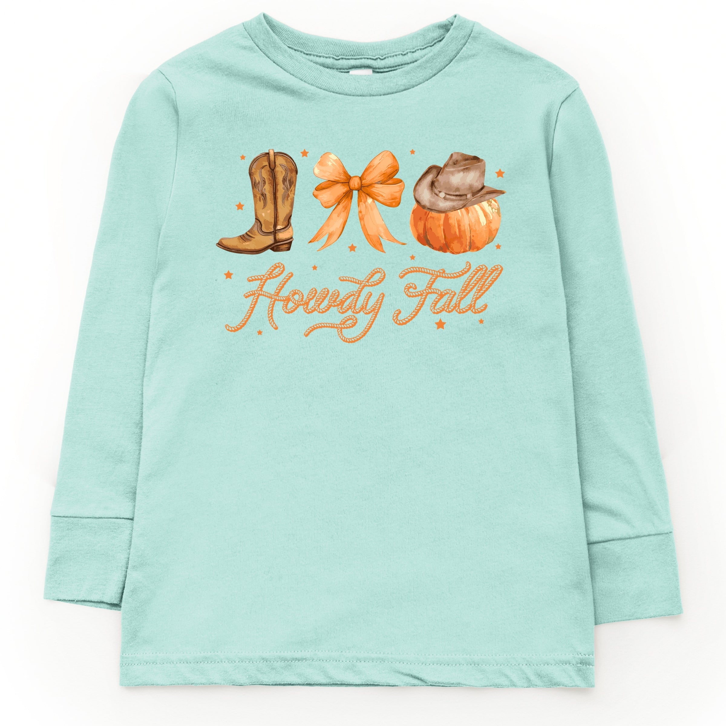 Coquette Howdy Fall - Youth Long Sleeve Graphic T-Shirt and Toddler Long Sleeve Graphic Tee