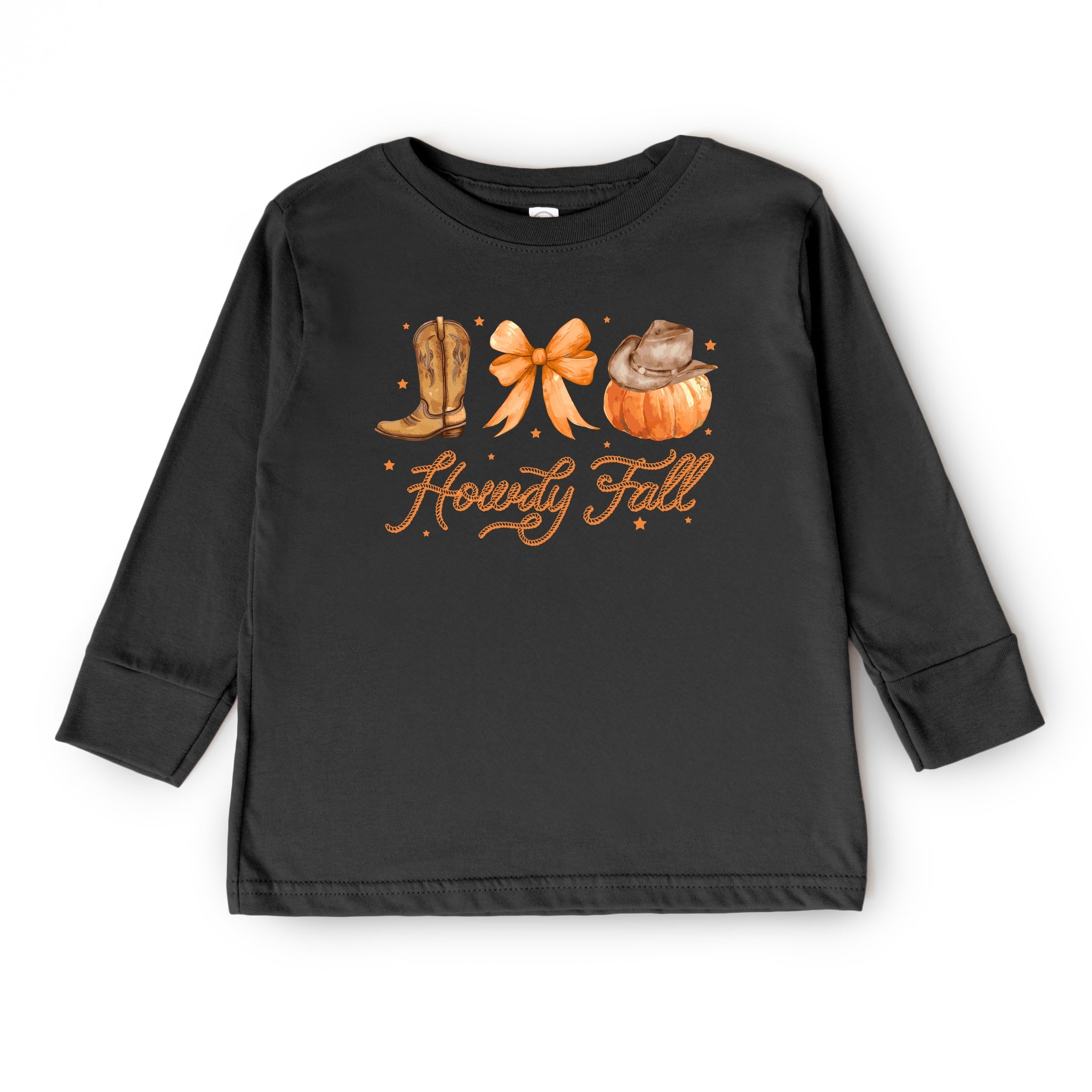 Coquette Howdy Fall - Youth Long Sleeve Graphic T-Shirt and Toddler Long Sleeve Graphic Tee