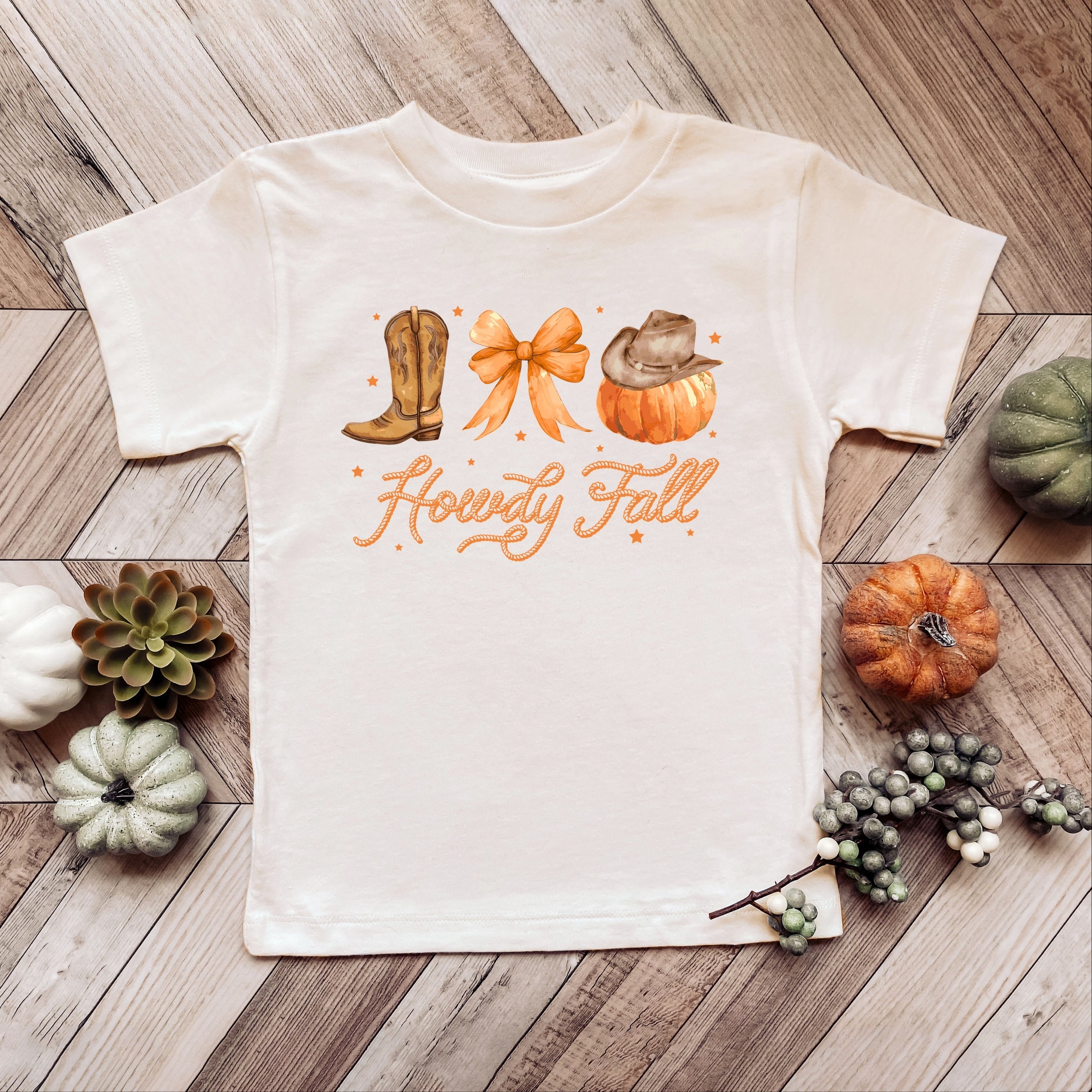 Coquette Howdy Fall - Youth Short Sleeve Graphic T-Shirt and Toddler Short Sleeve Graphic T-Shirt