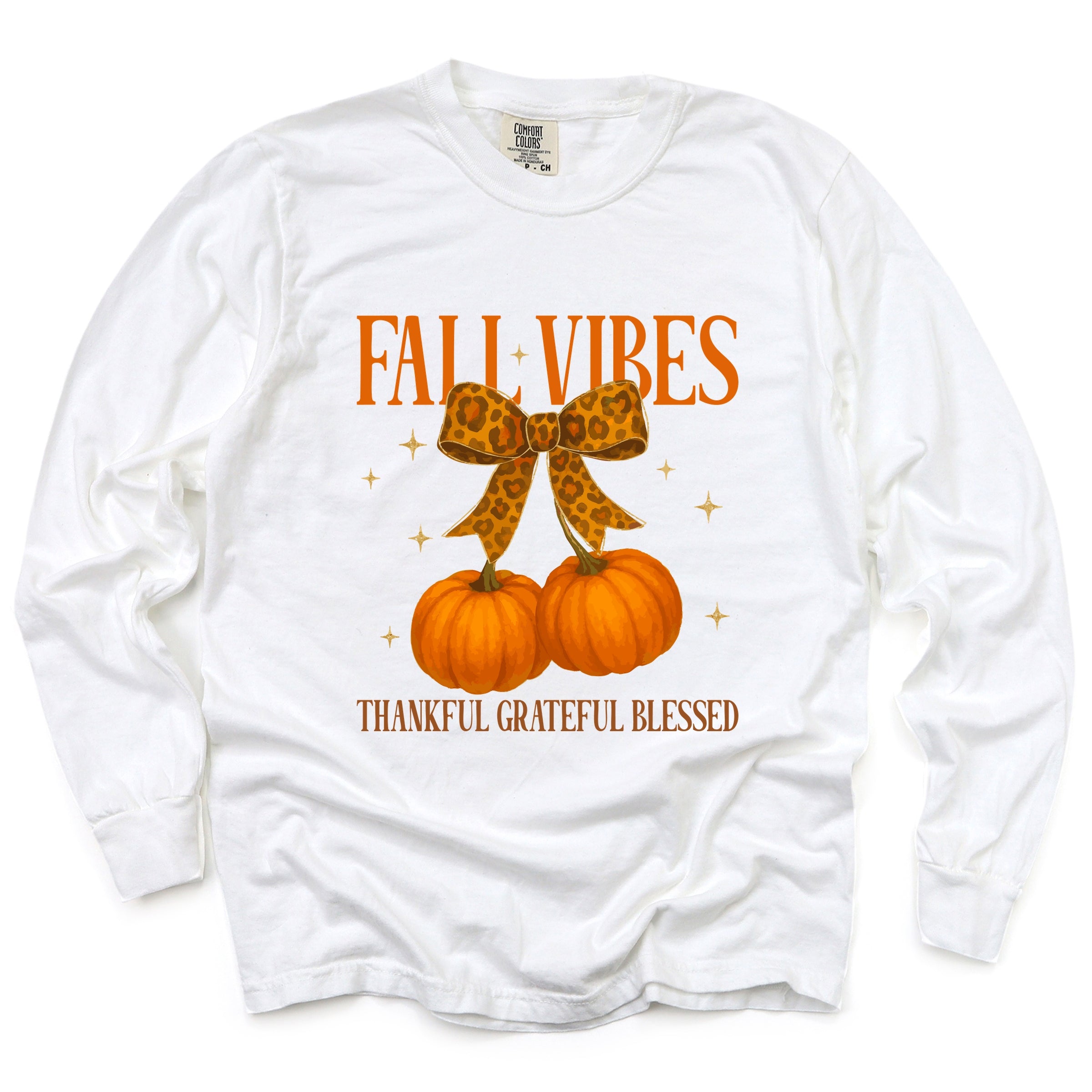 Coquette Thankful Grateful Blessed - Women's Garment Dyed Long Sleeve Graphic T-Shirt