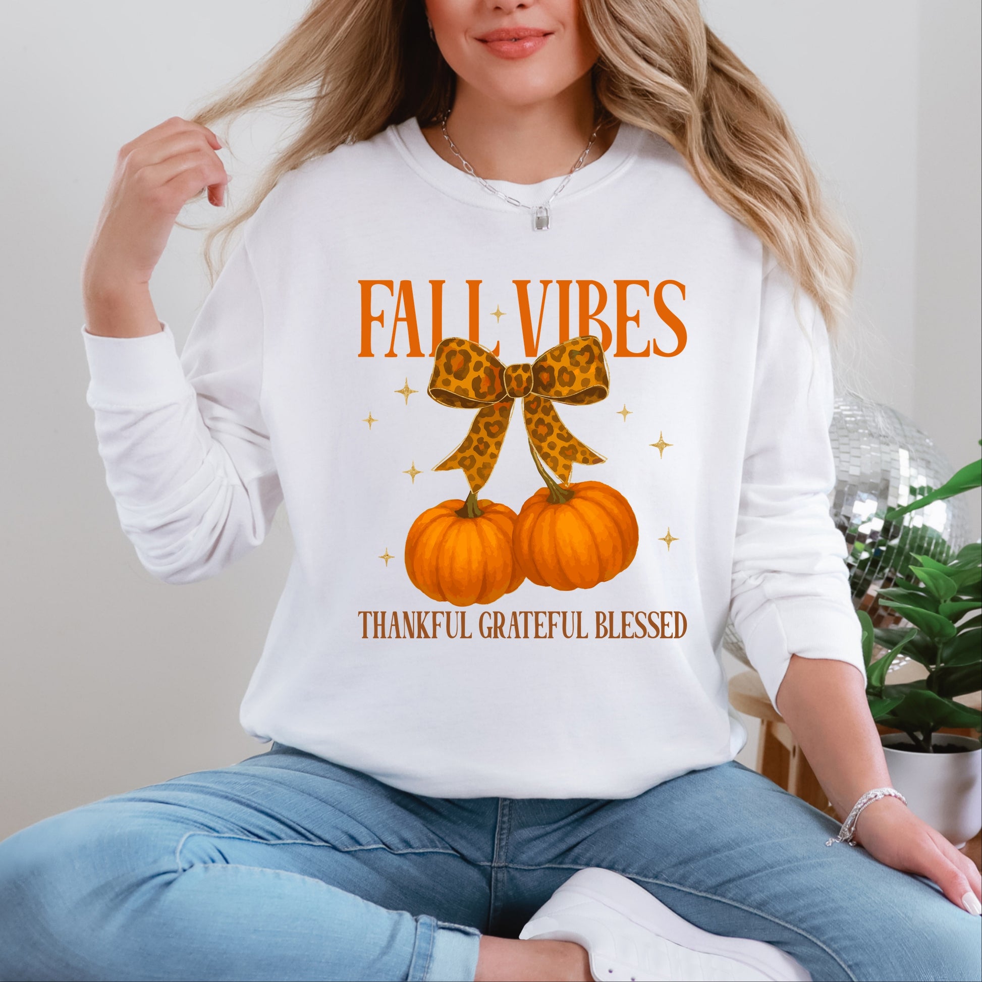 Coquette Thankful Grateful Blessed - Women's Garment Dyed Long Sleeve Graphic T-Shirt