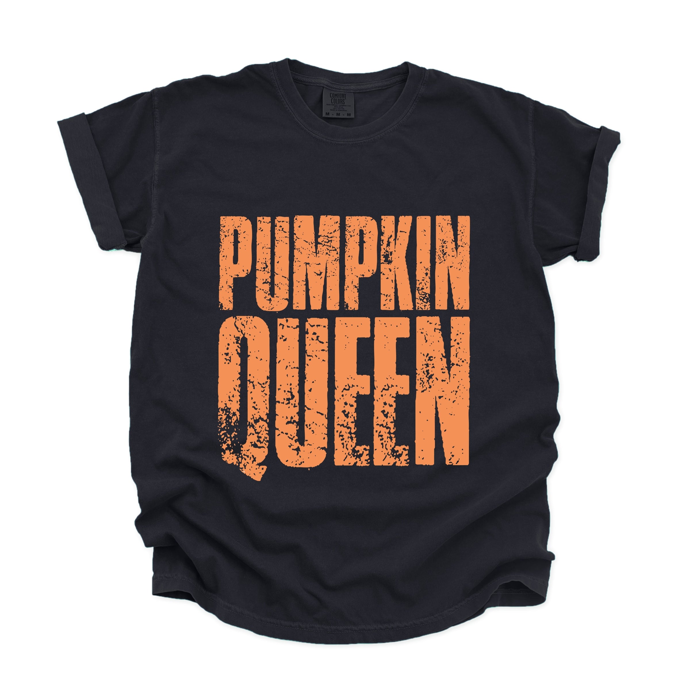 Pumpkin Queen Distressed - Women's Garment Dyed Graphic T-Shirt