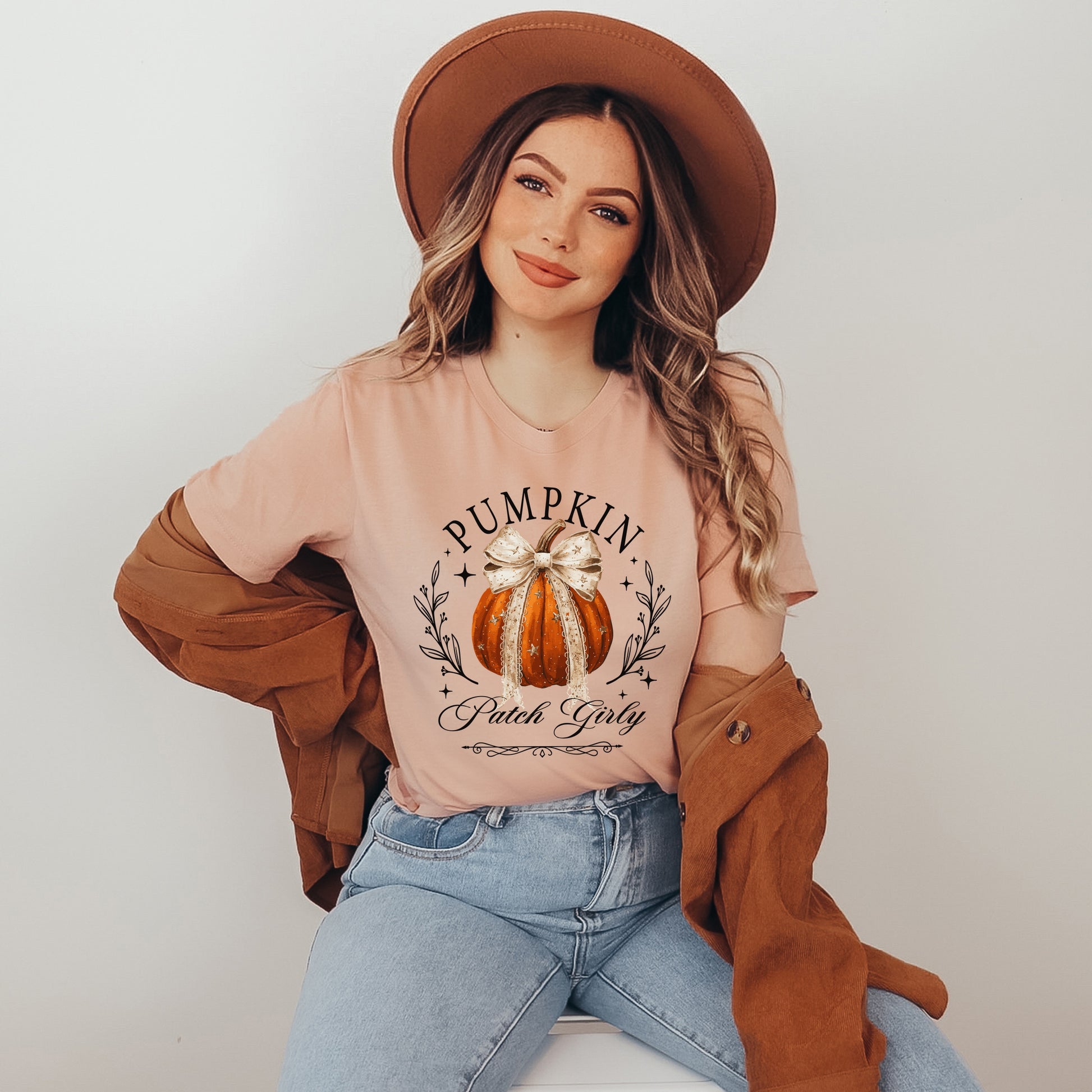 Coquette Pumpkin Patch Girly - Women's Short Sleeve Graphic T-Shirt