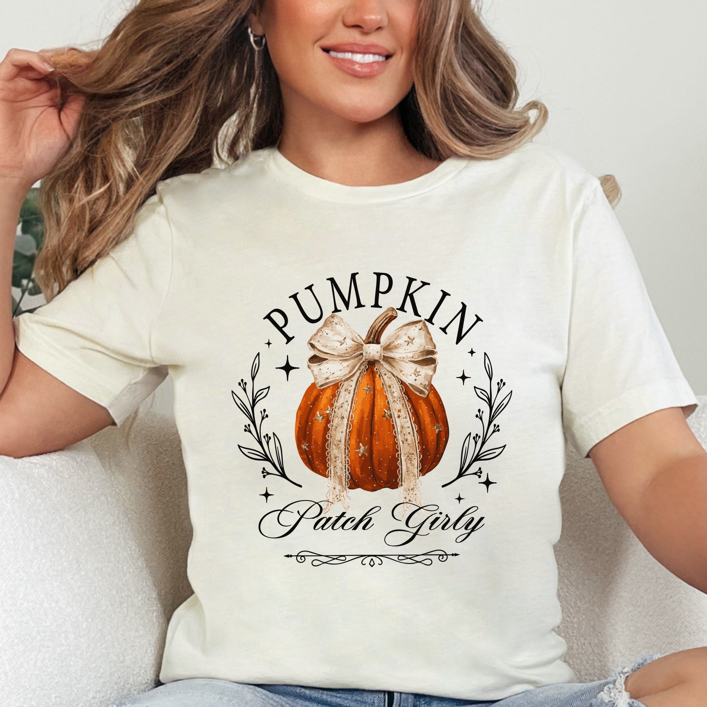 Coquette Pumpkin Patch Girly - Women's Short Sleeve Graphic T-Shirt