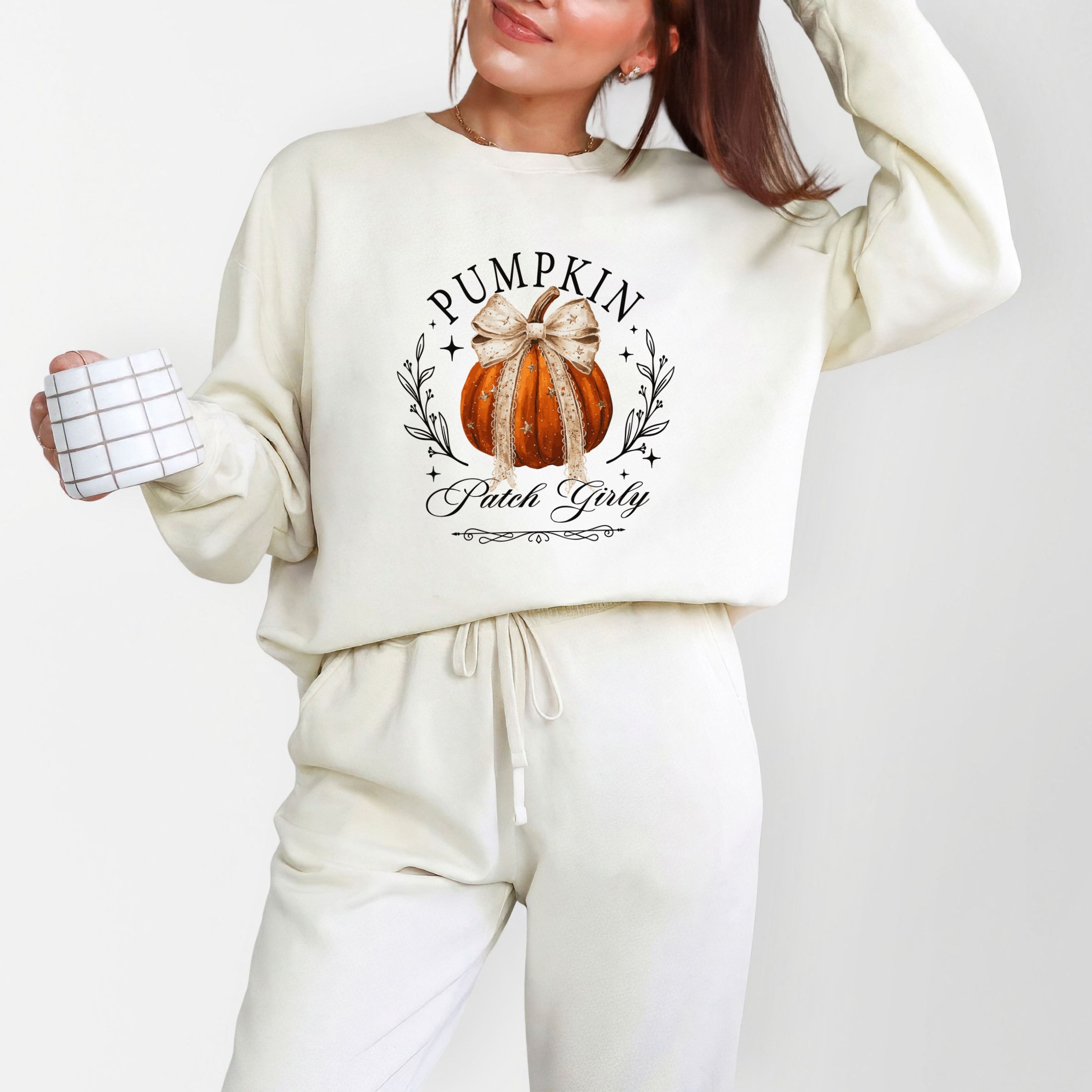 Coquette Pumpkin Patch Girly - Women's Lightweight Garment Dyed Sweatshirt