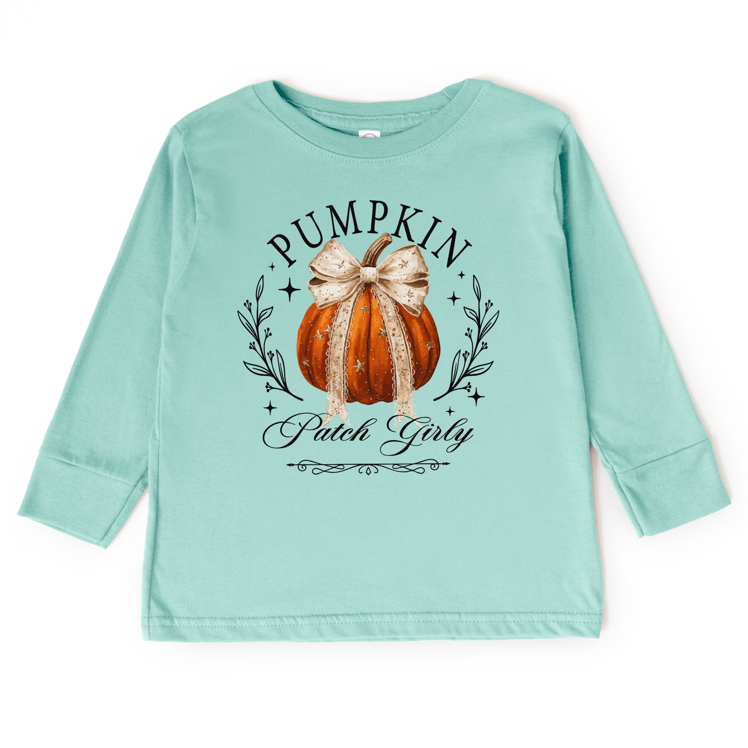 Coquette Pumpkin Patch Girly - Toddler Long Sleeve Graphic Tee and Youth Long Sleeve Graphic T-Shirt
